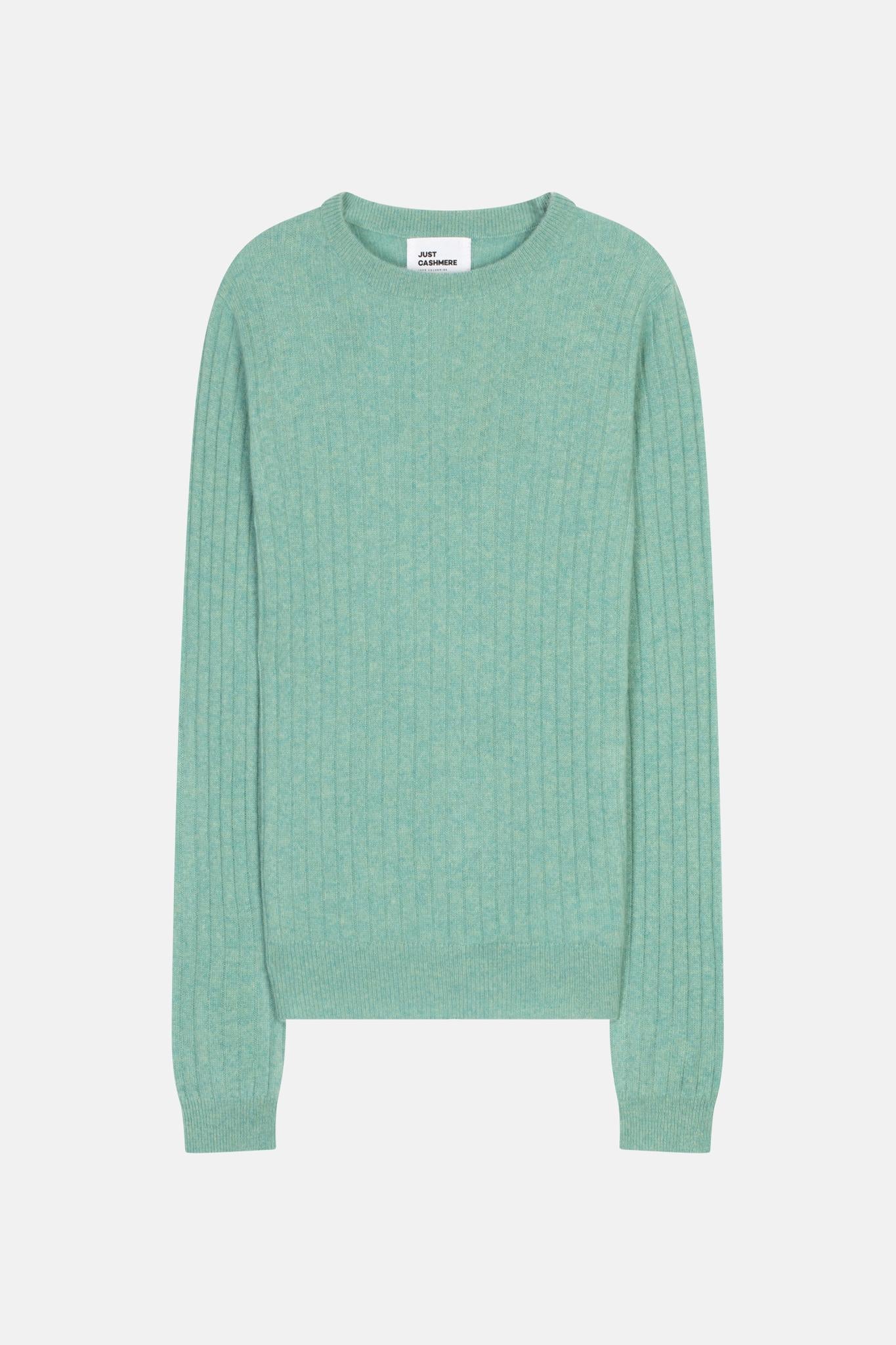 AVANA pull col rond vert chiné