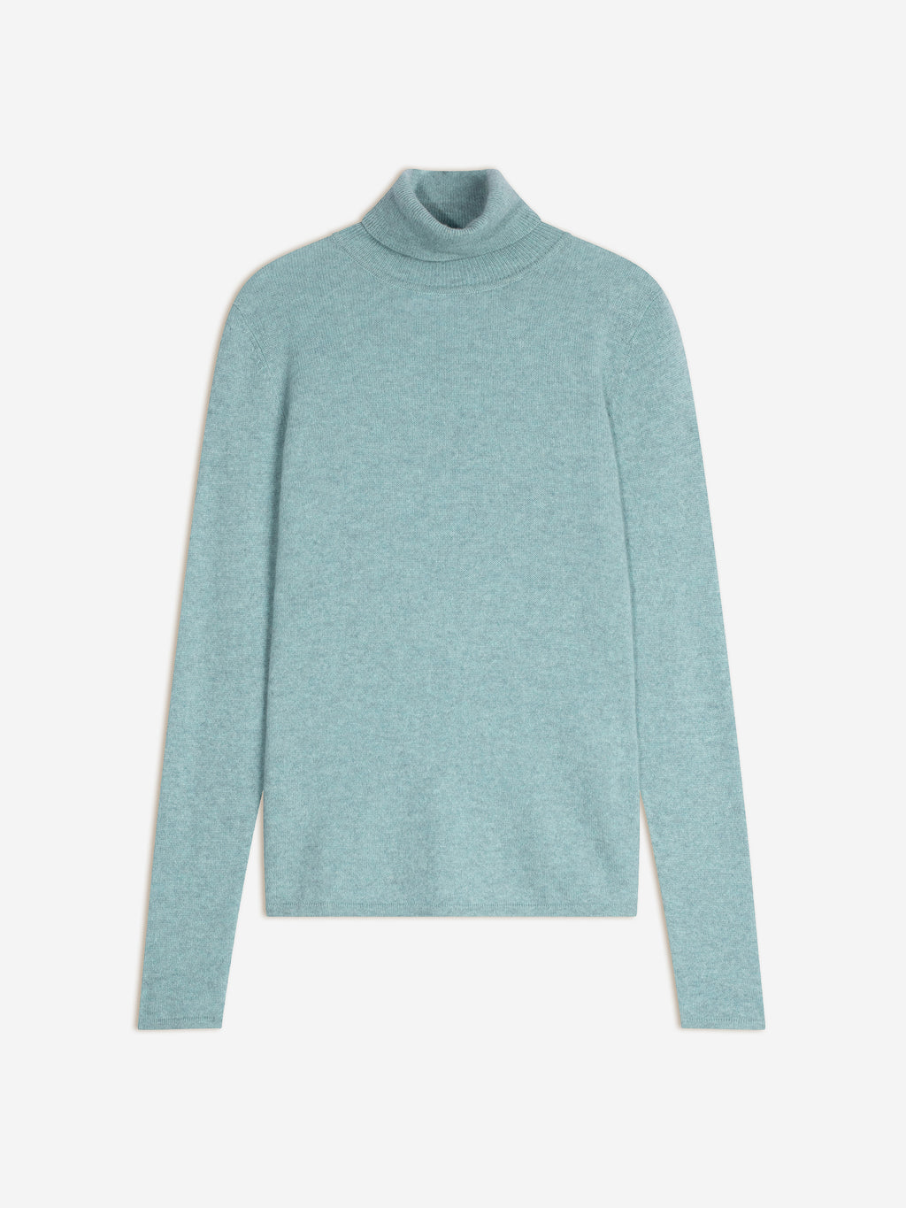 AVA pull col roulé aqua chiné