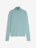 AVA pull col roulé aqua chiné
