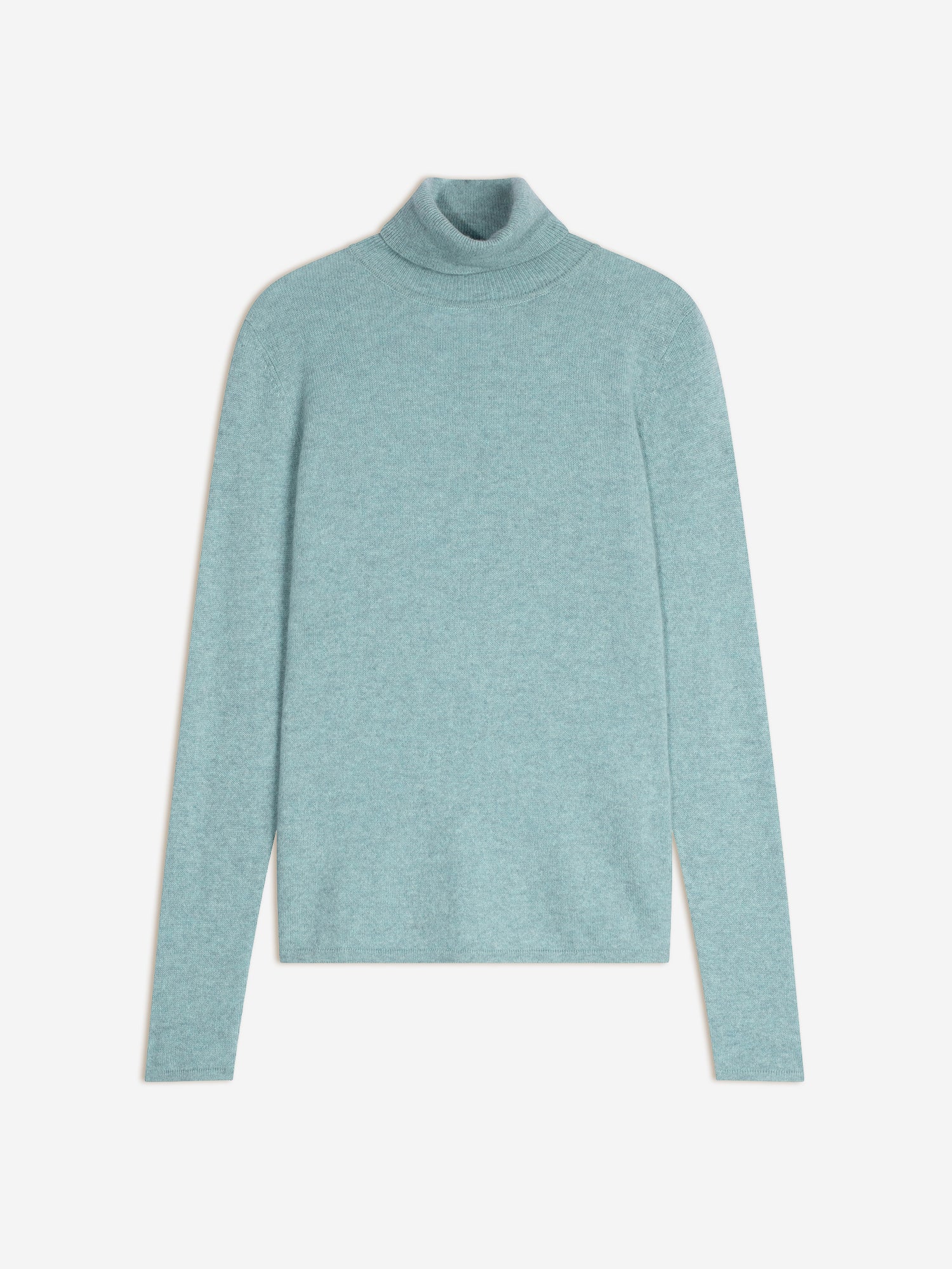 AVA pull col roulé aqua chiné