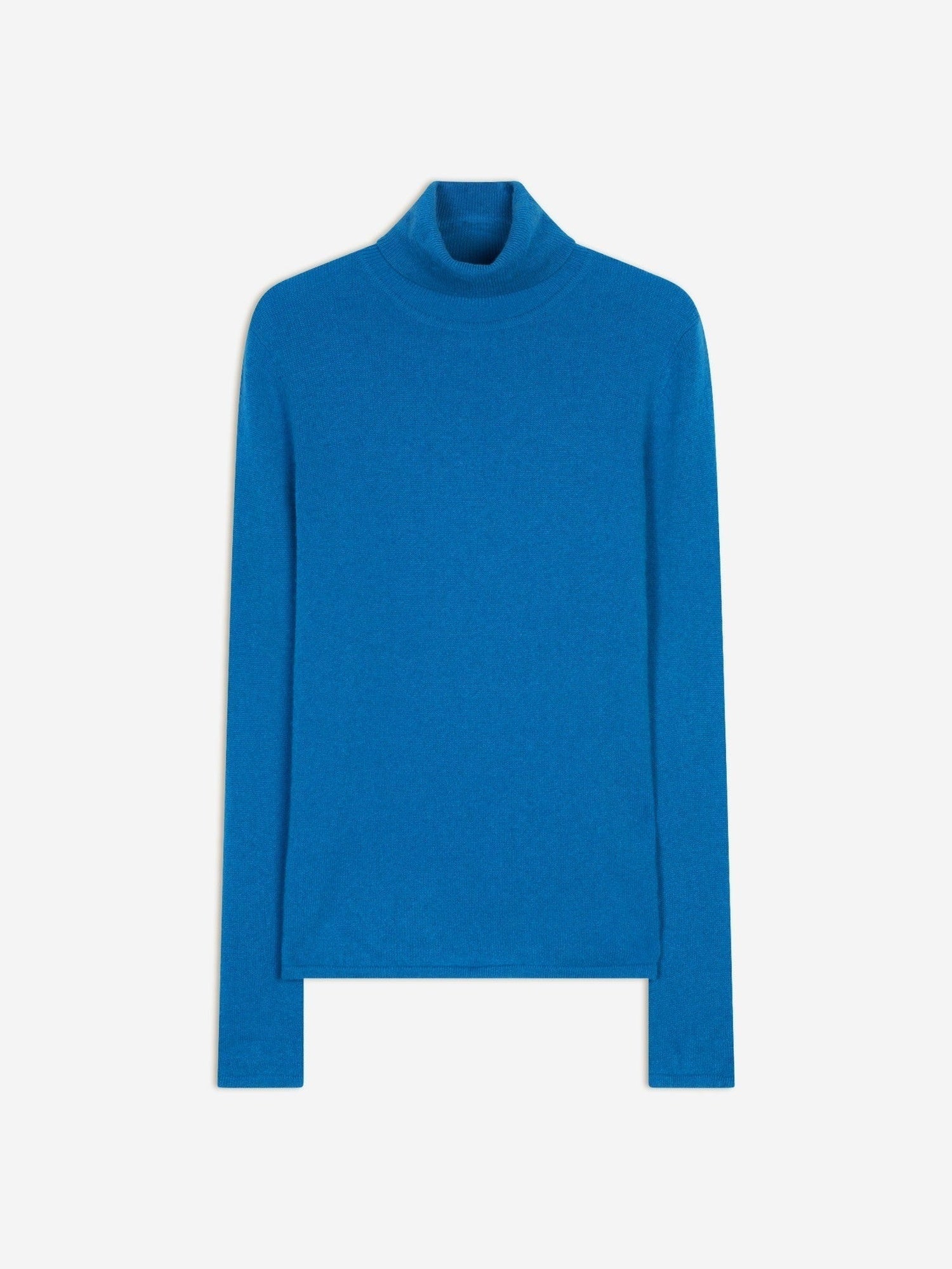 ava turtleneck sweater in azure blue