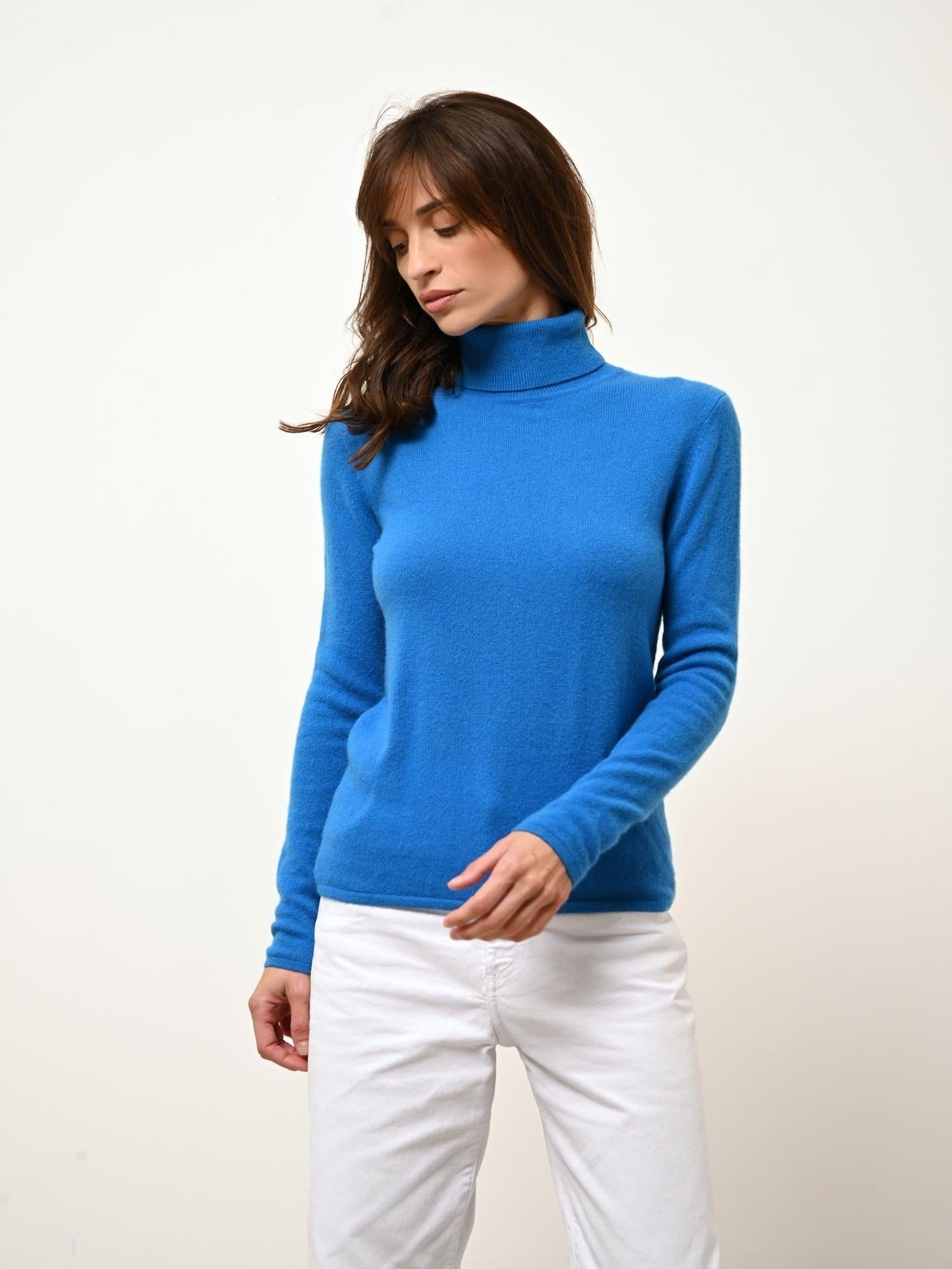 AVA azure turtleneck sweater