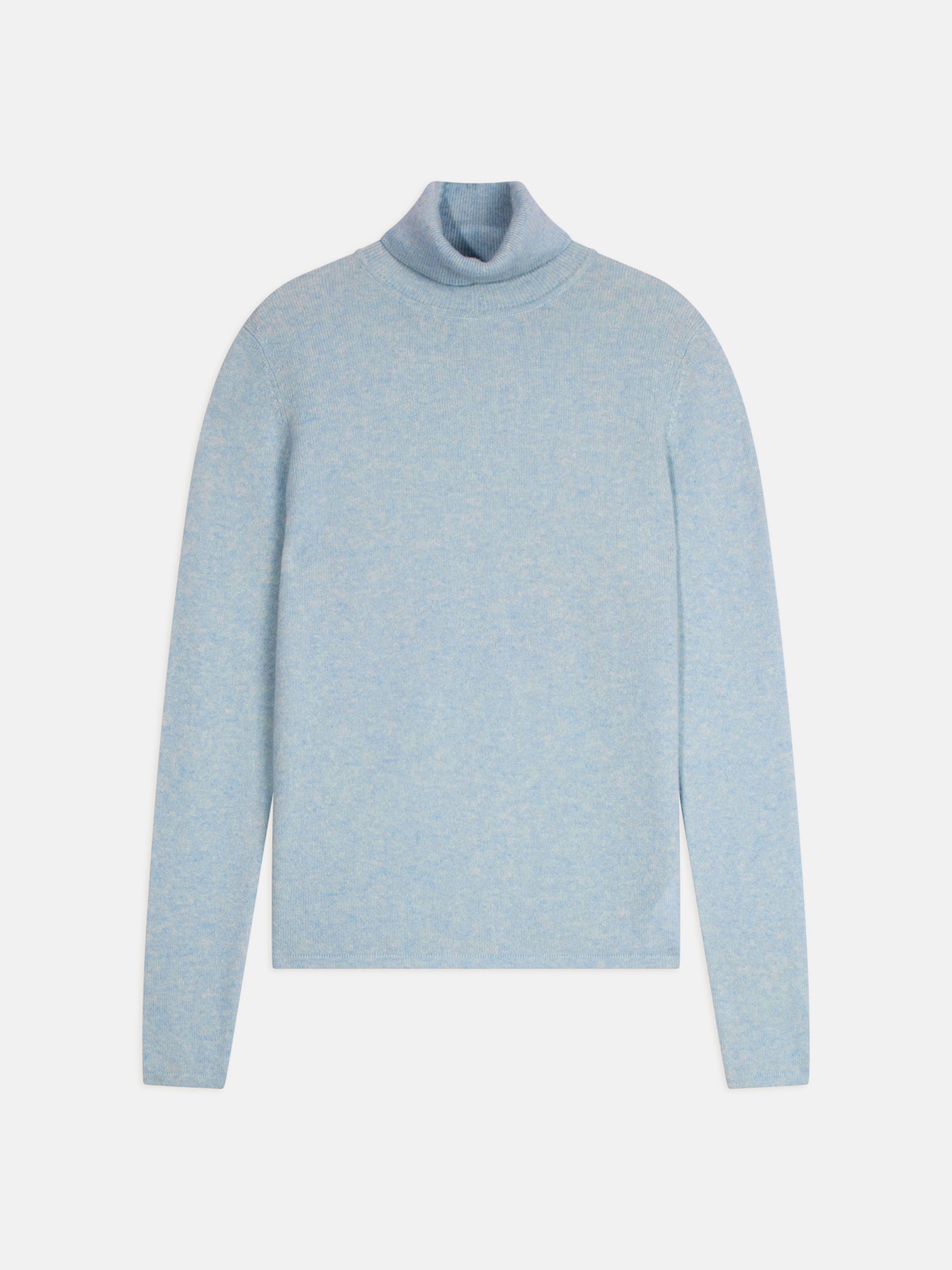 AVA pull col roulé bleu clair chiné