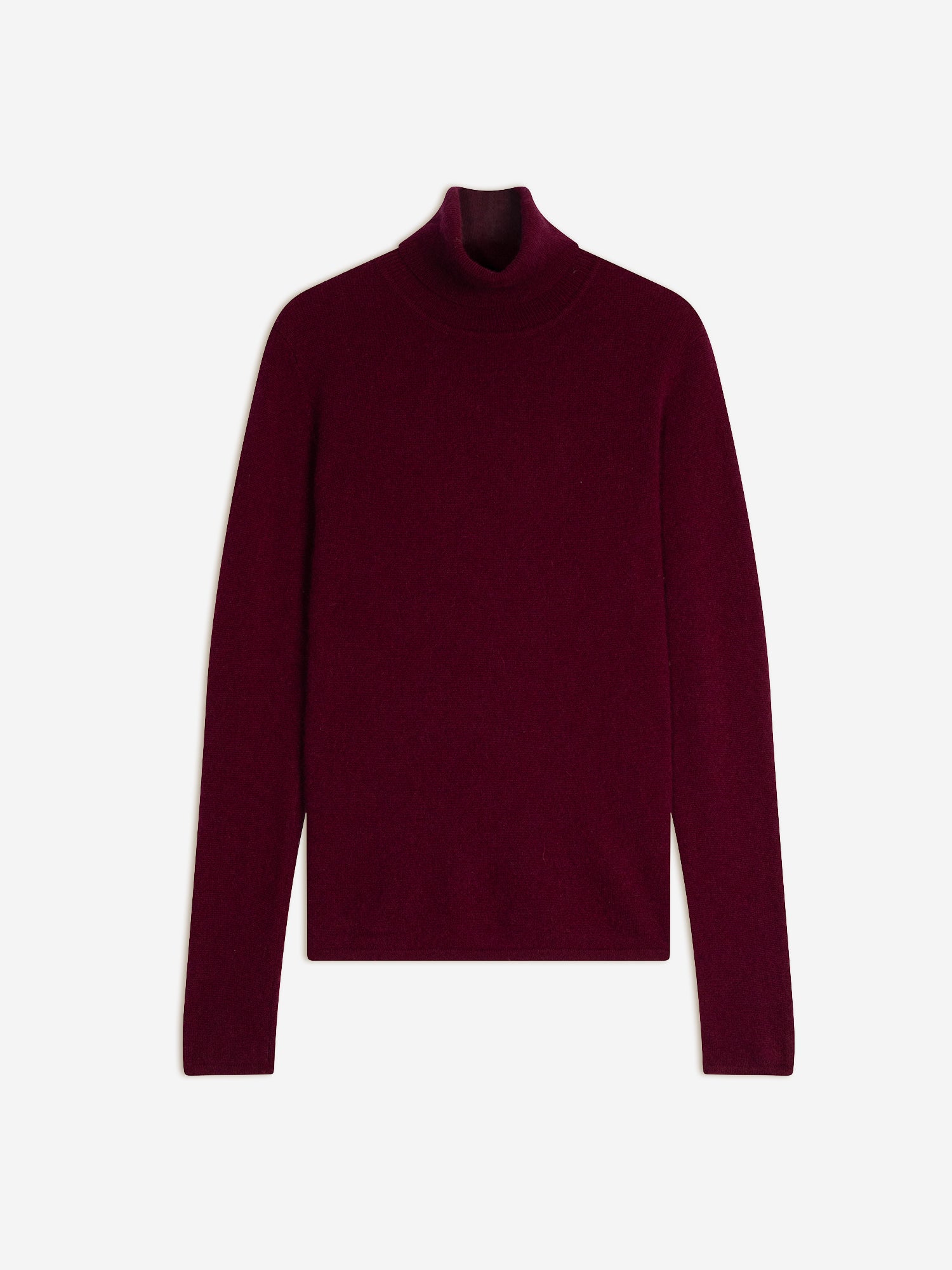 AVA pull col roulé bordeaux