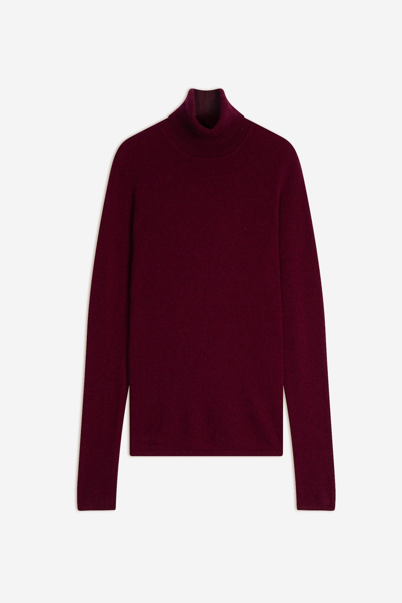 ava pull col roulé bordeaux