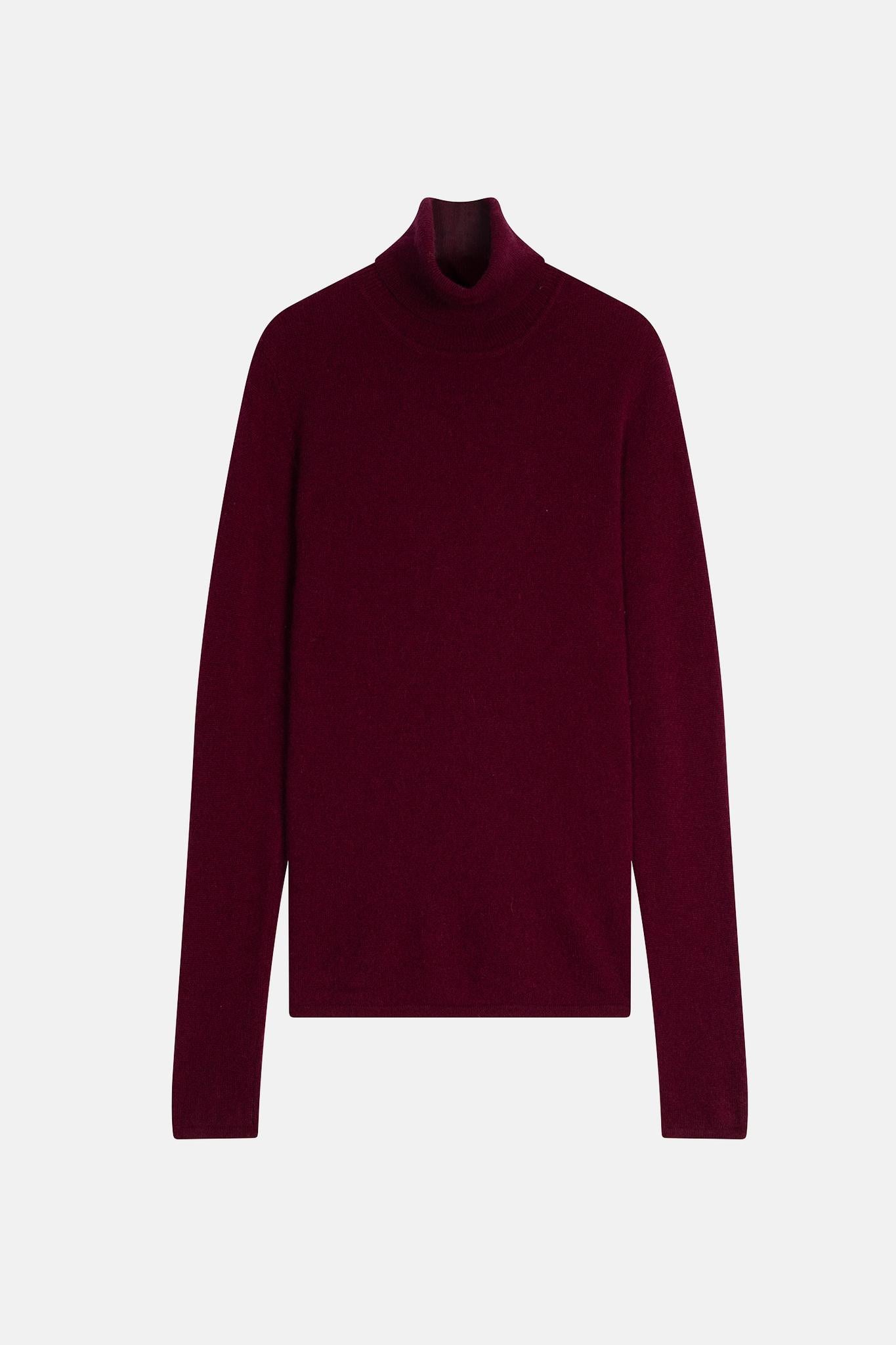 AVA burgundy turtleneck sweater