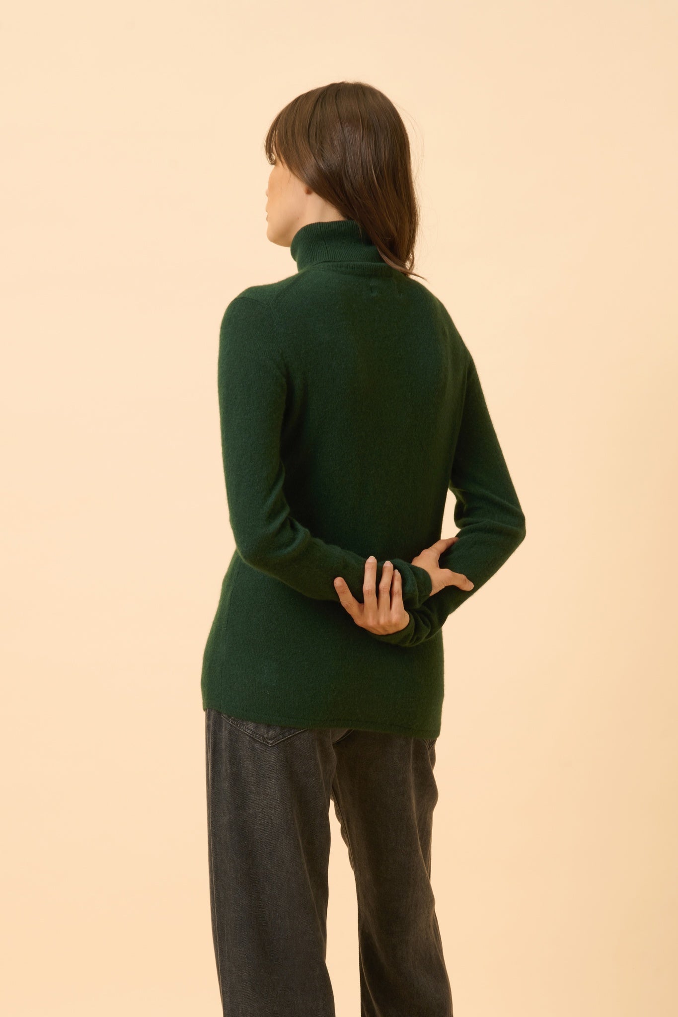 AVA pull col roulé cyprès