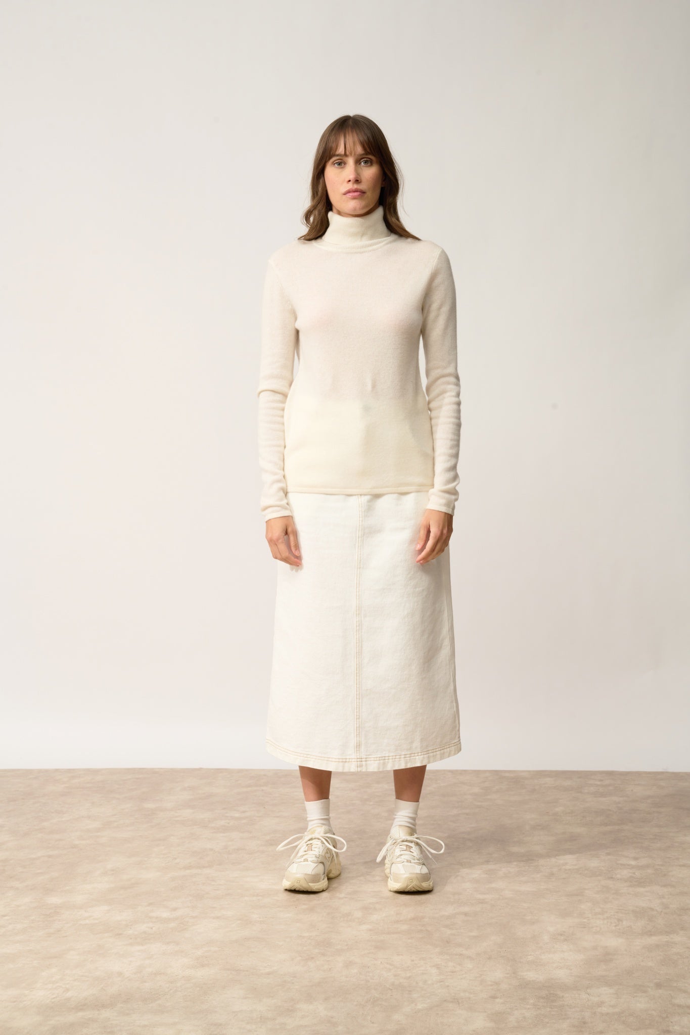 AVA ivory turtleneck sweater