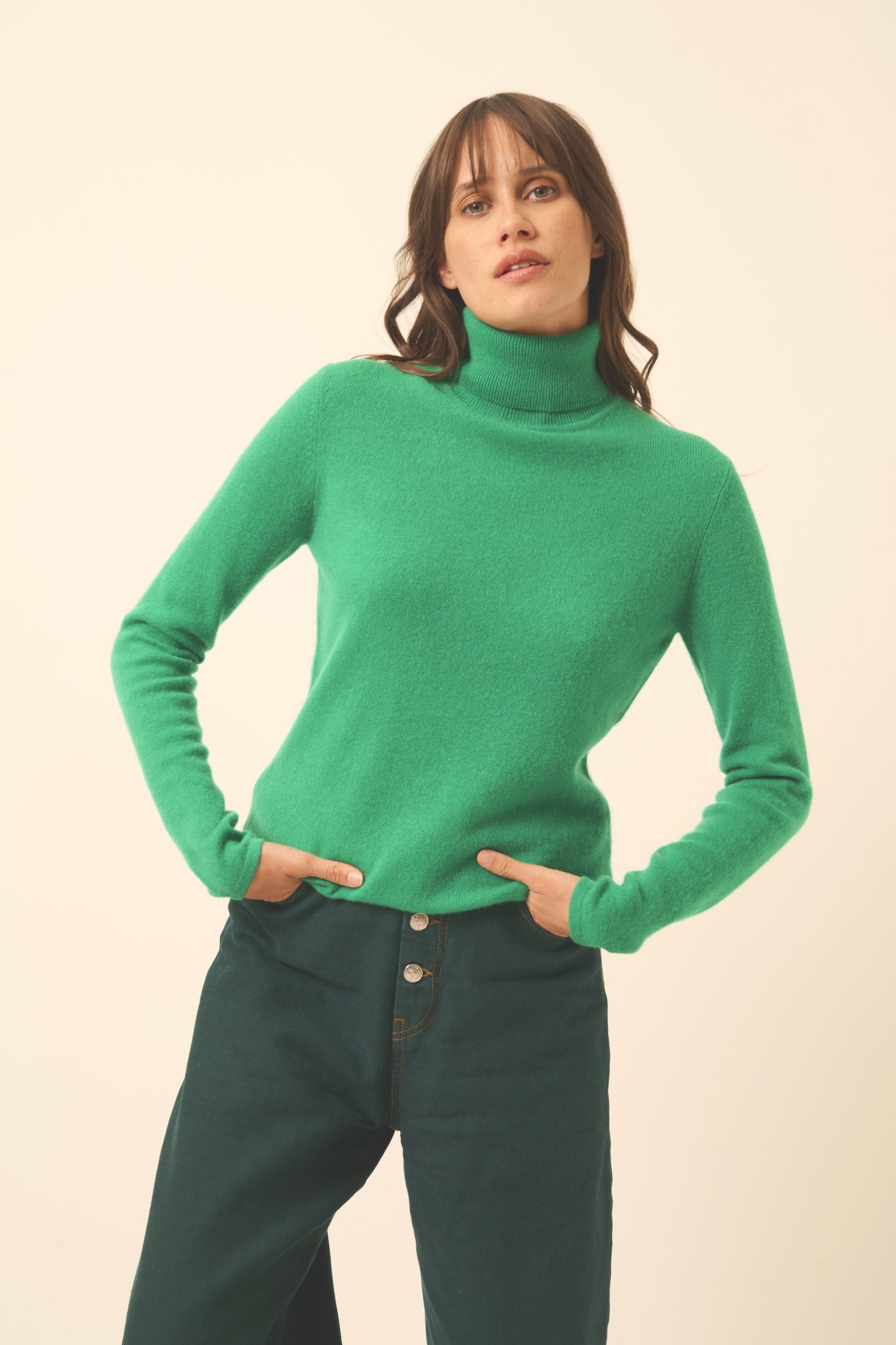 AVA turtleneck sweater mint