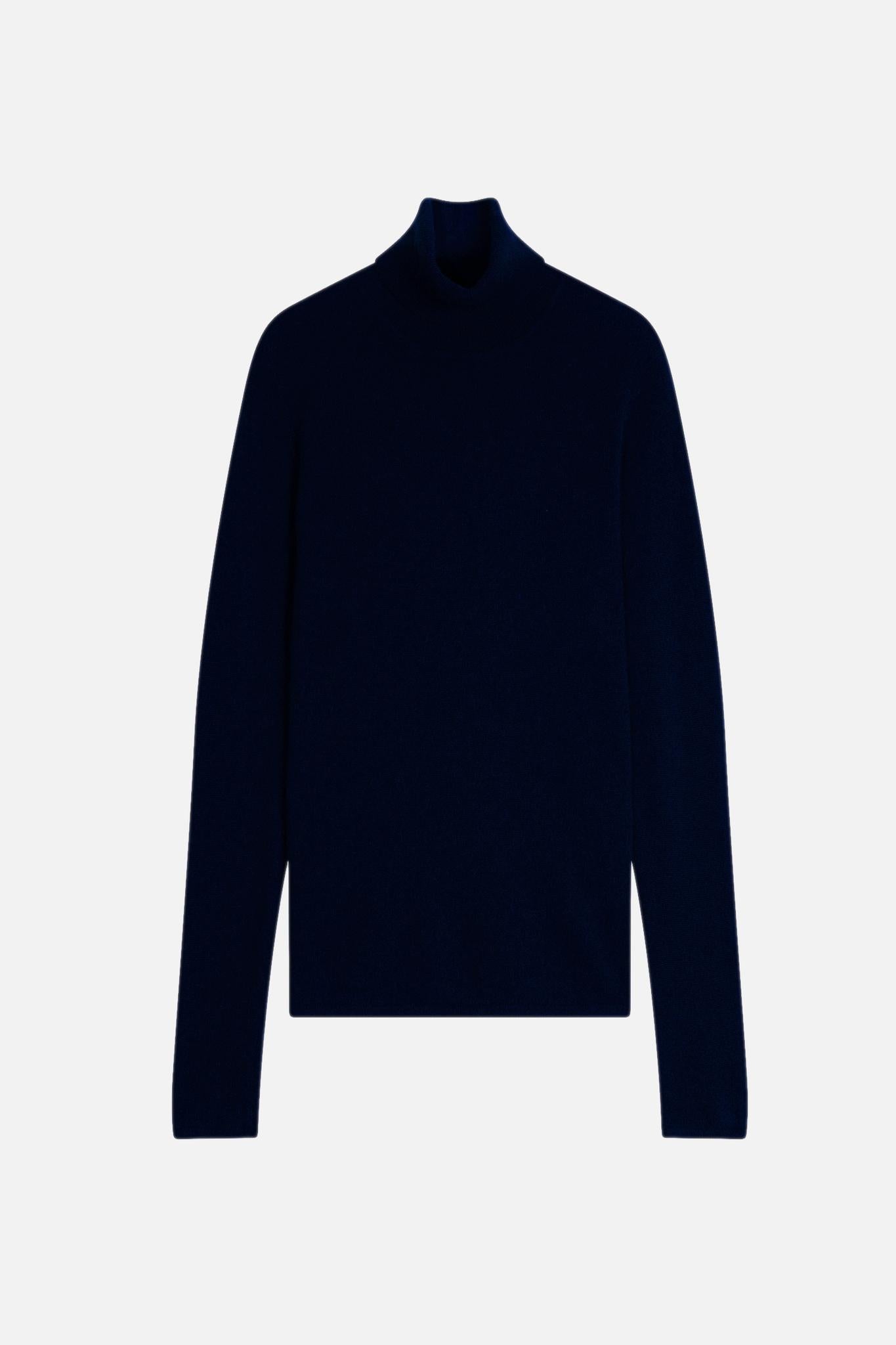 AVA navy turtleneck sweater