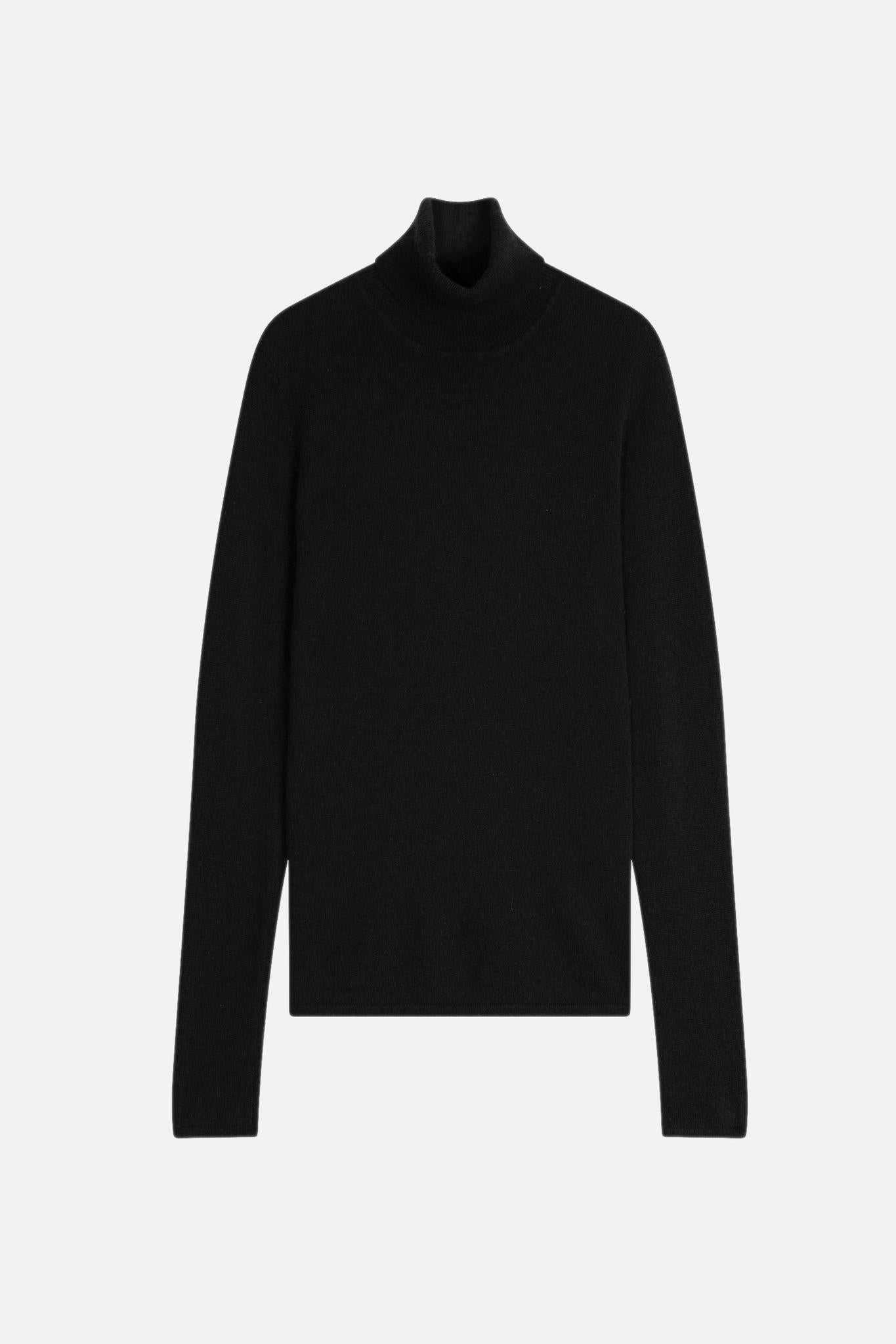 AVA pull col roulé noir