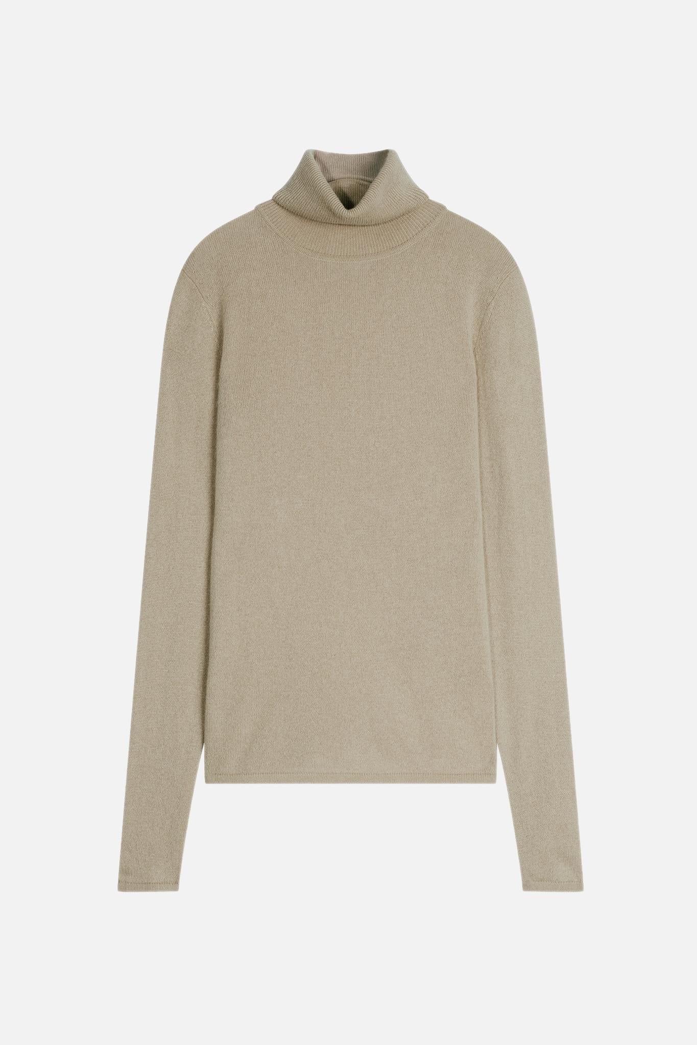 AVA pull col roulé olive