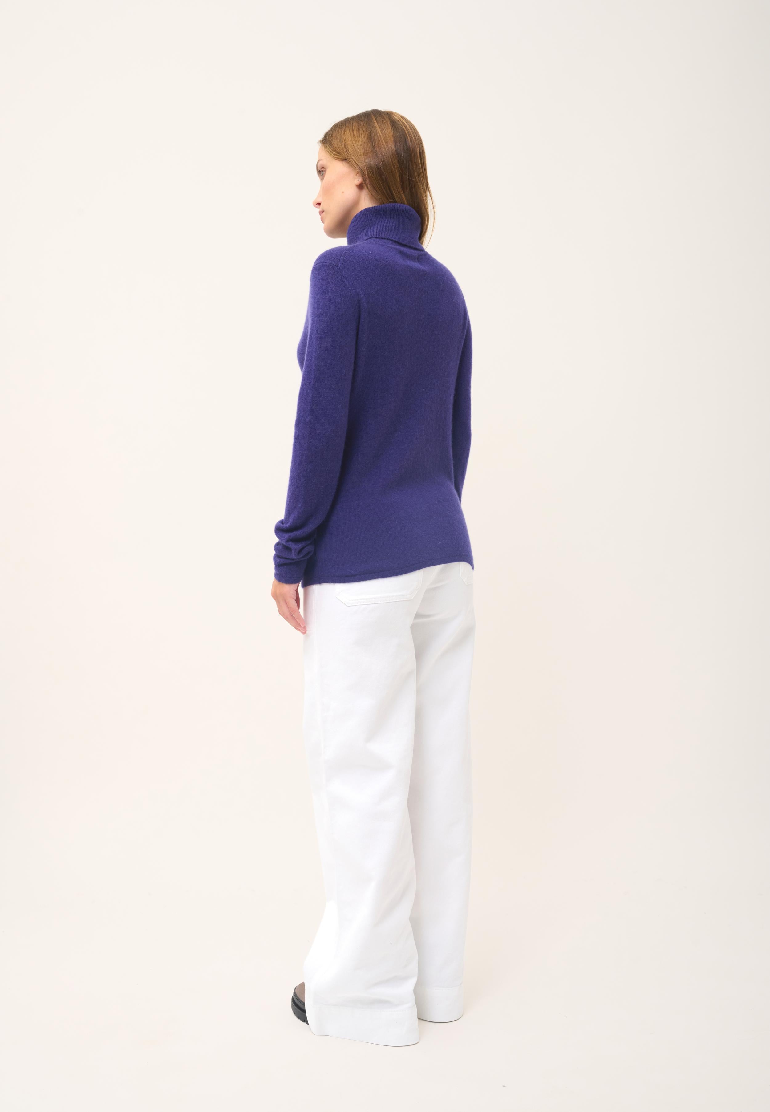 AVA purple turtleneck sweater 100% cashmere