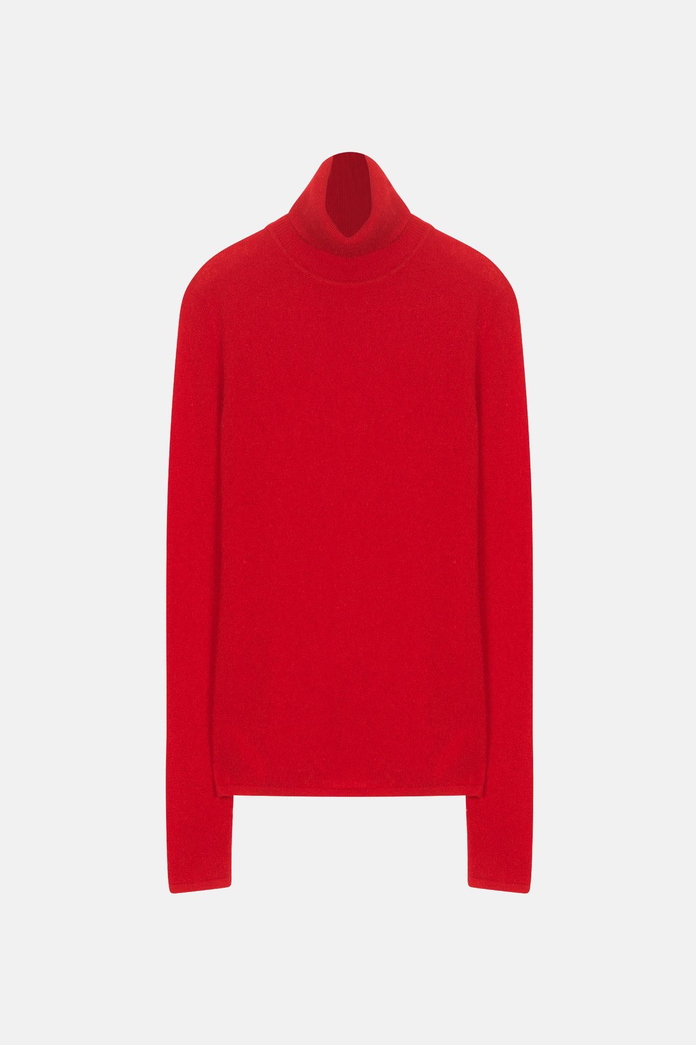 AVA red turtleneck sweater