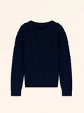 LYDIA Pull Col Rond 4 Fils Bleu Marine