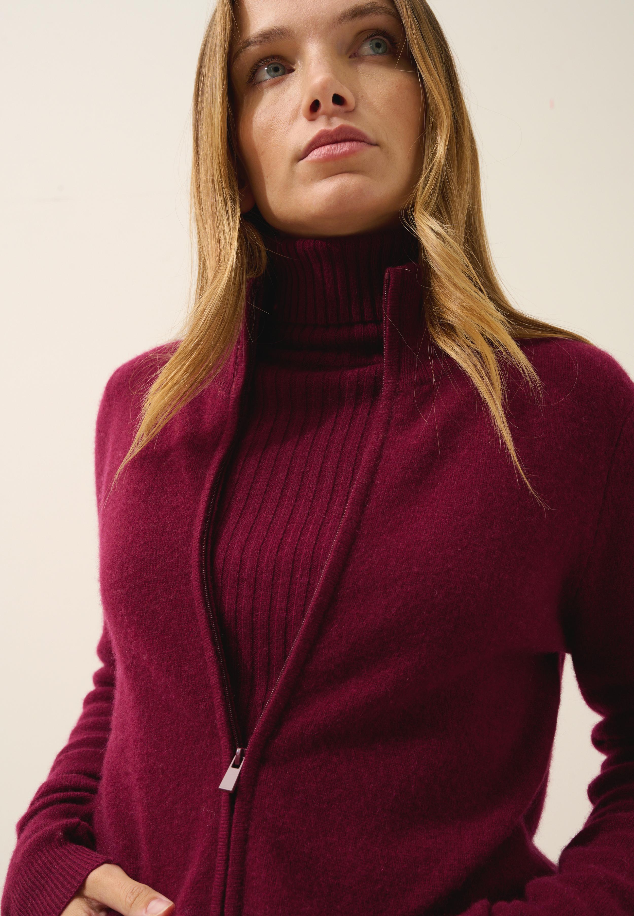 AYR gilet col montant bordeaux