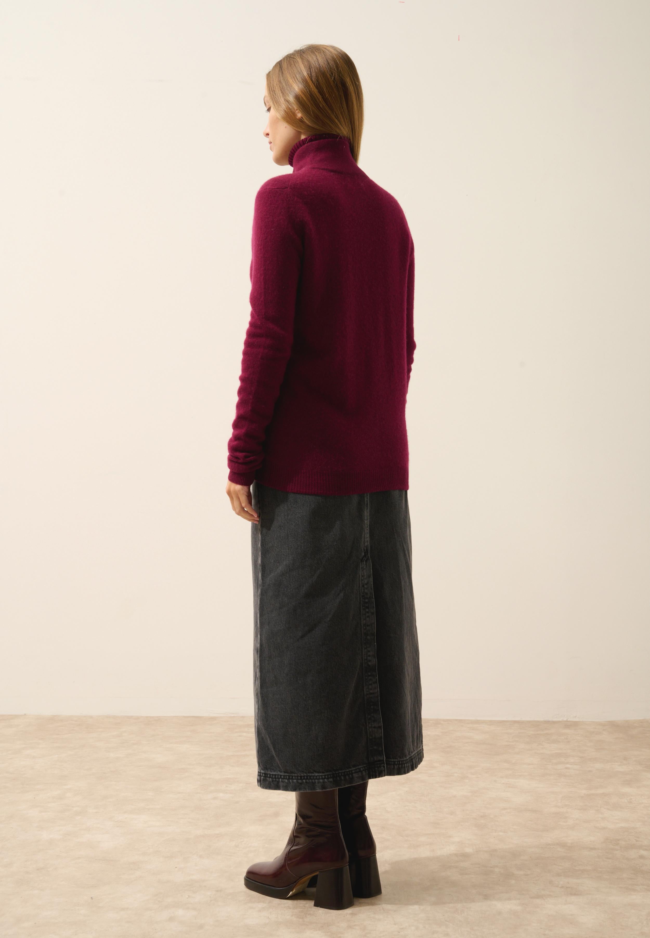 AYR gilet col montant bordeaux
