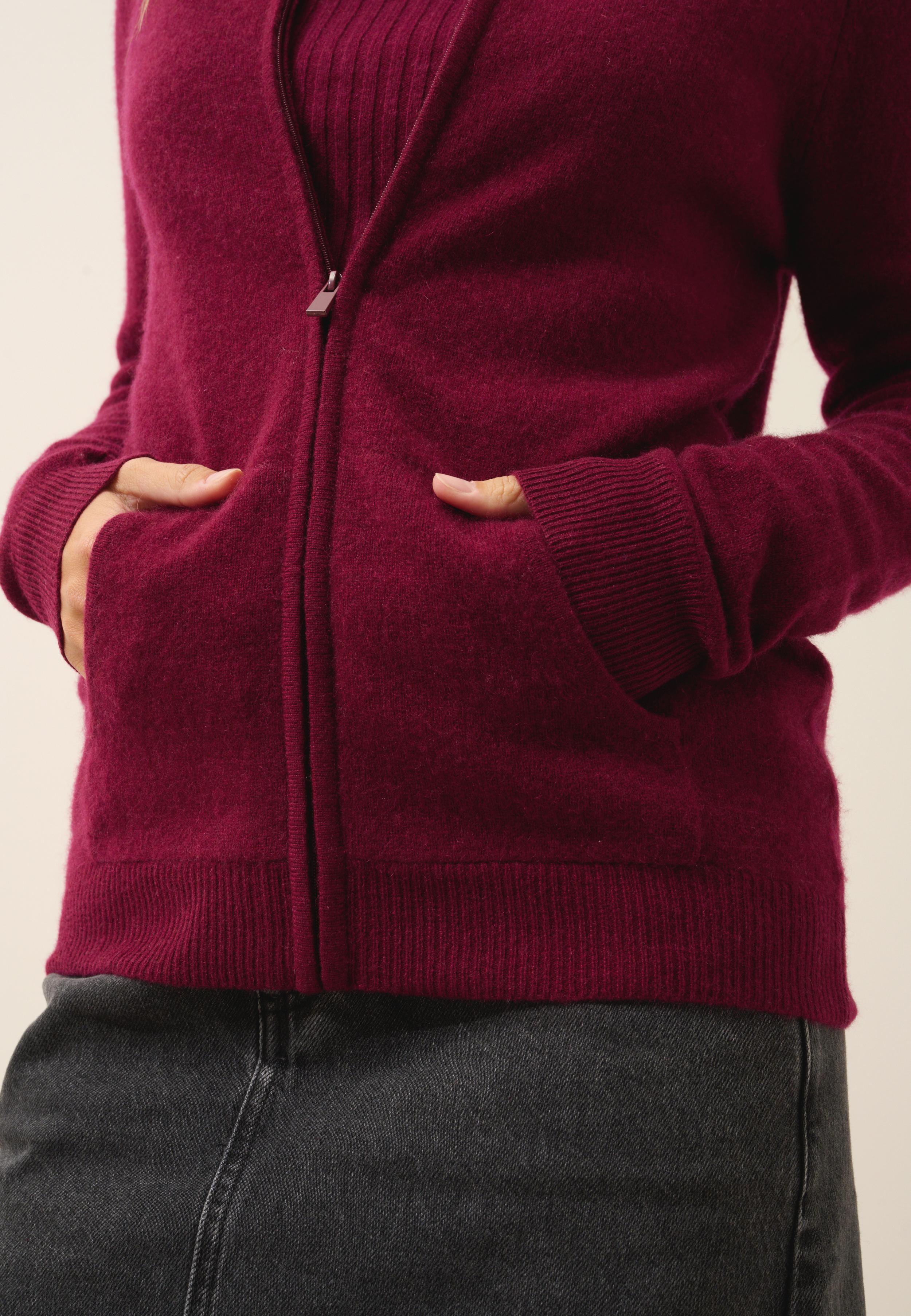 AYR gilet col montant bordeaux
