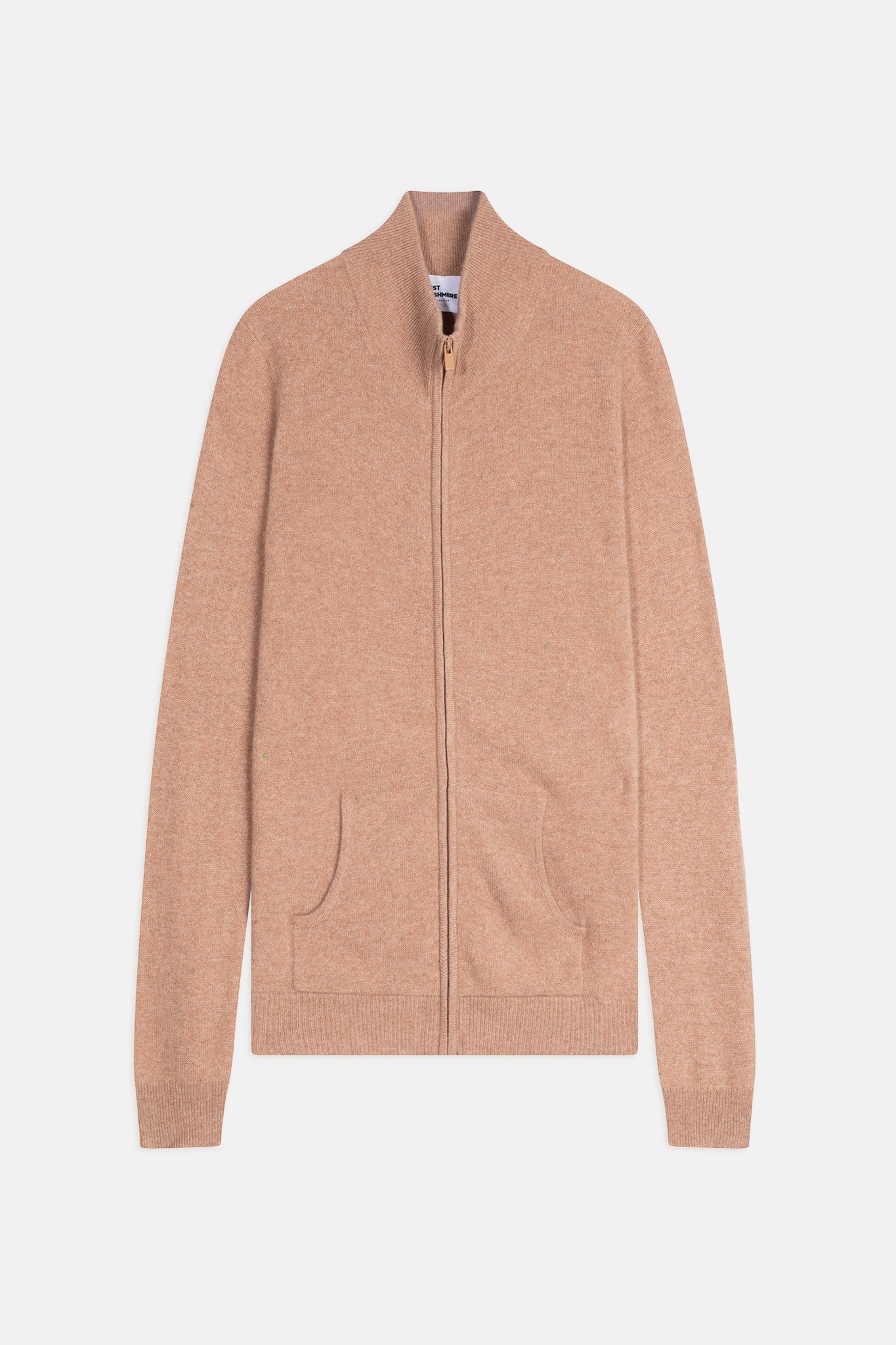 ayr gilet col montant camel chiné