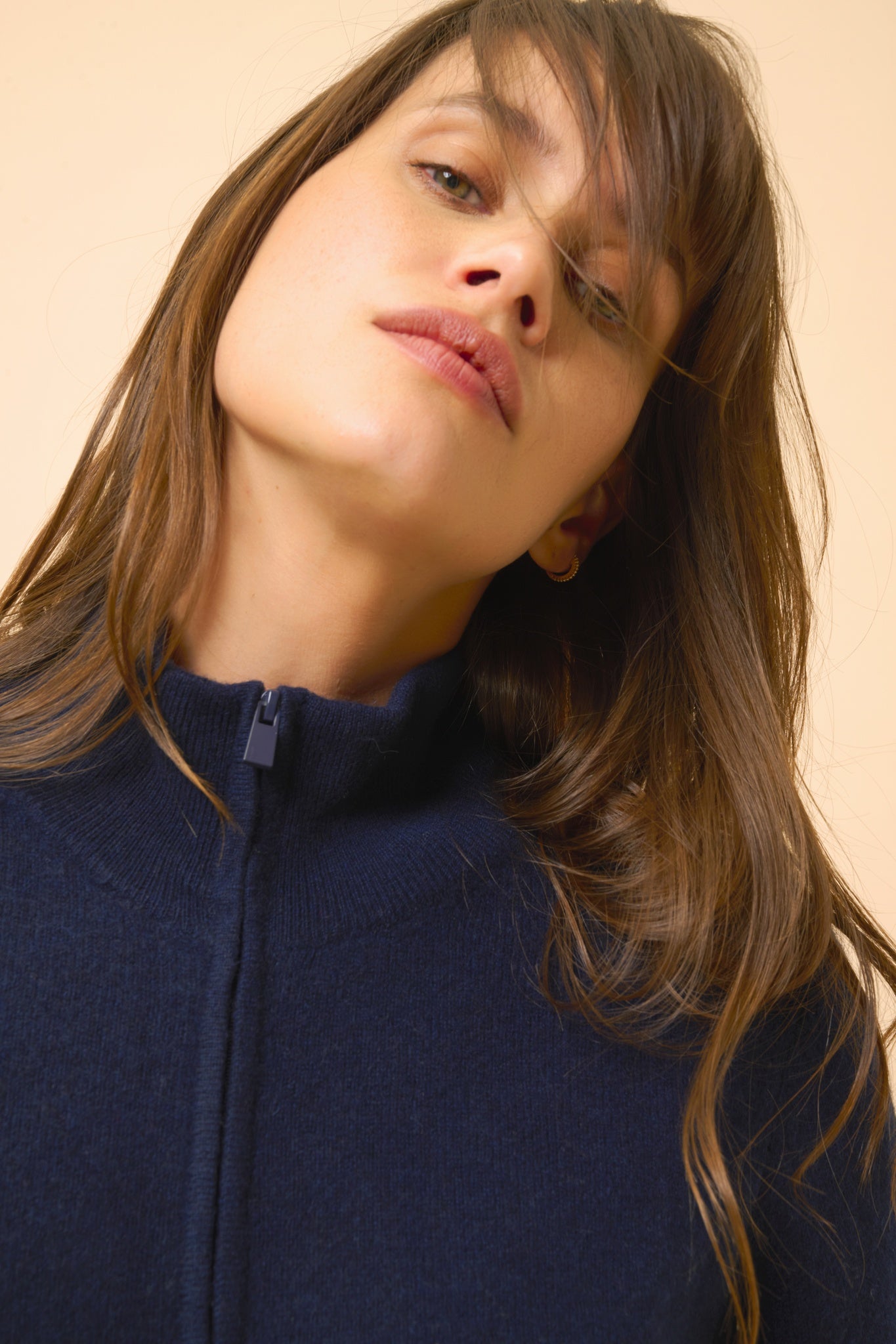 AYR gilet col montant navy