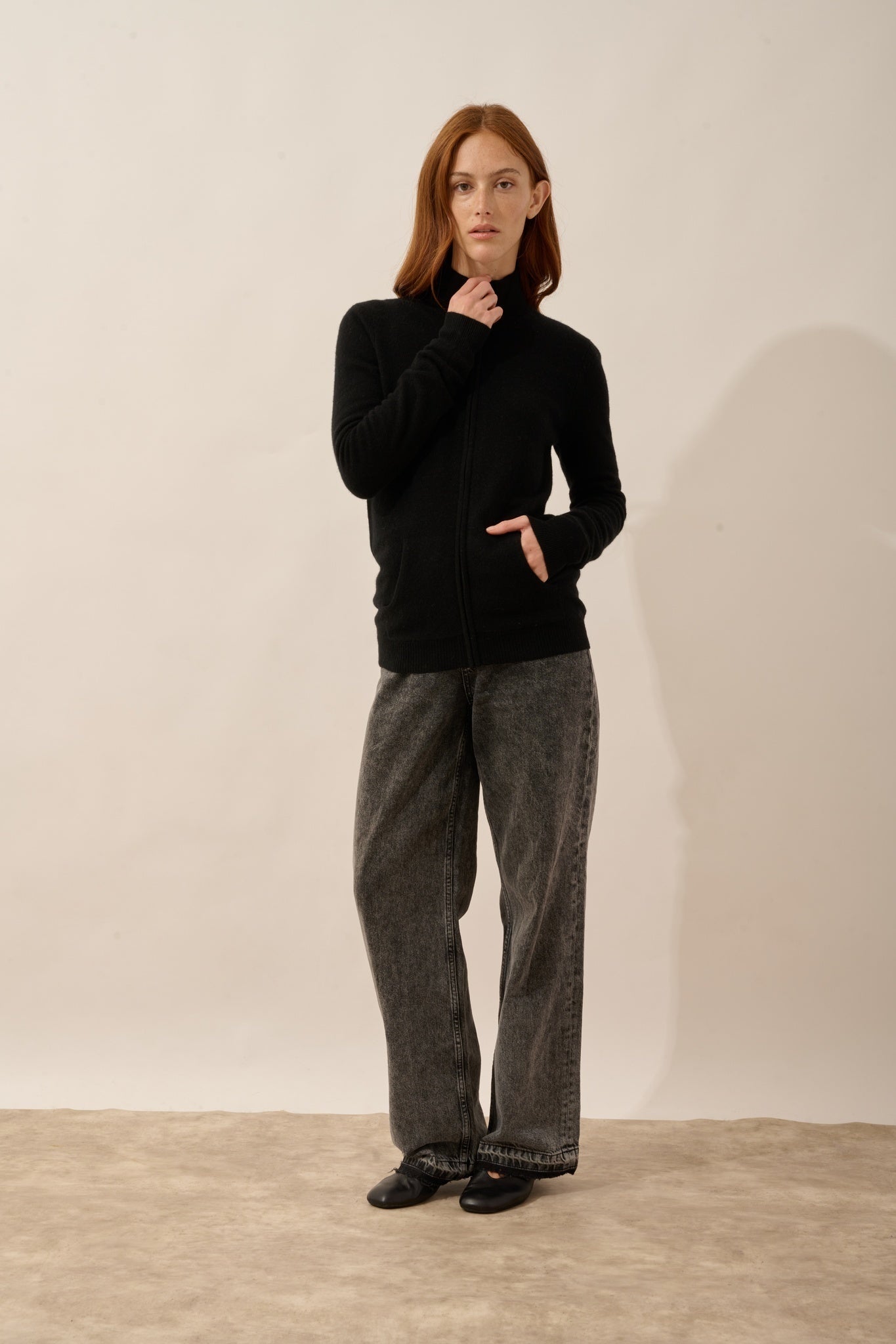 AYR gilet col montant noir