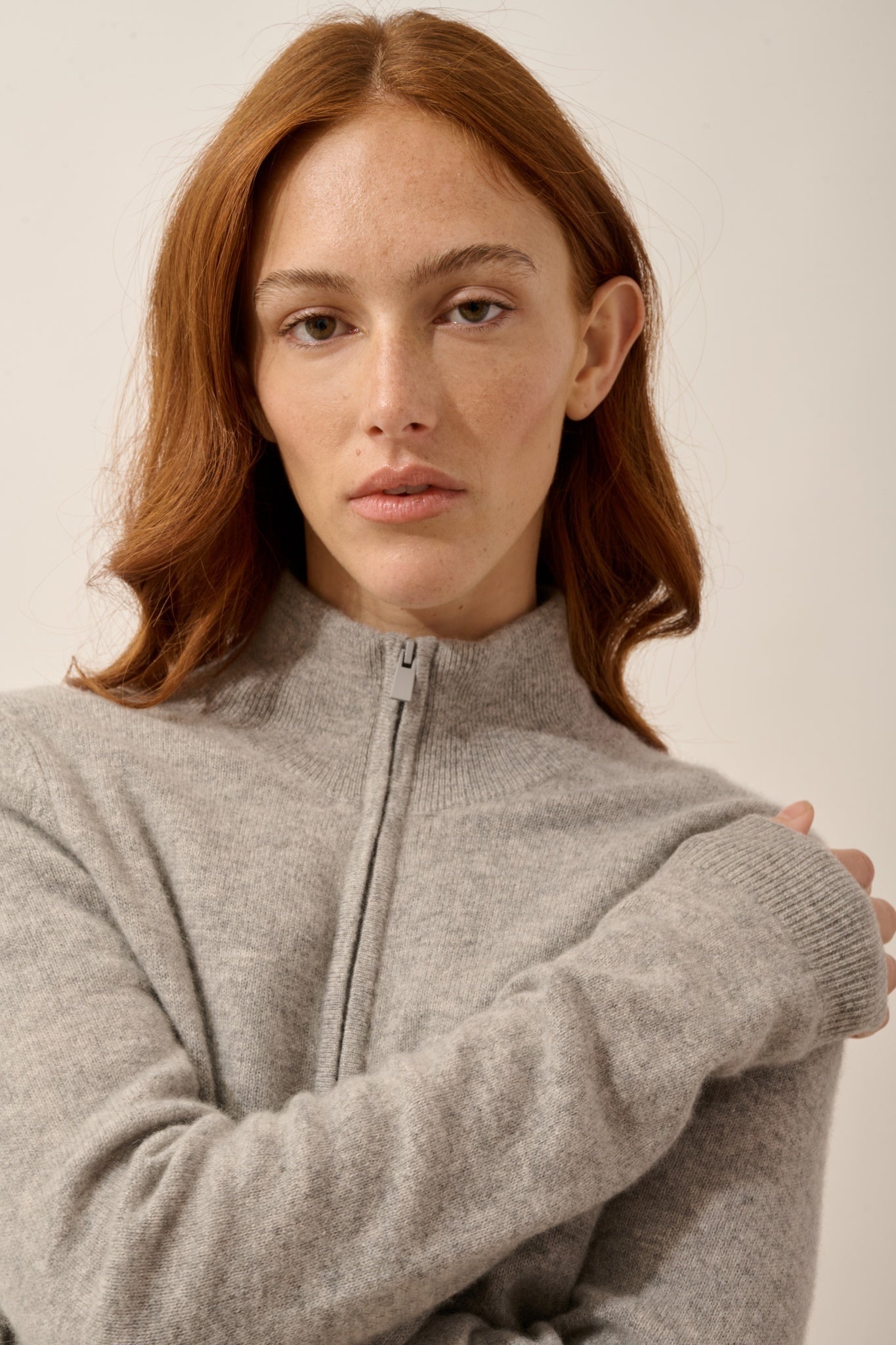 AYR gilet col montant nuage chiné