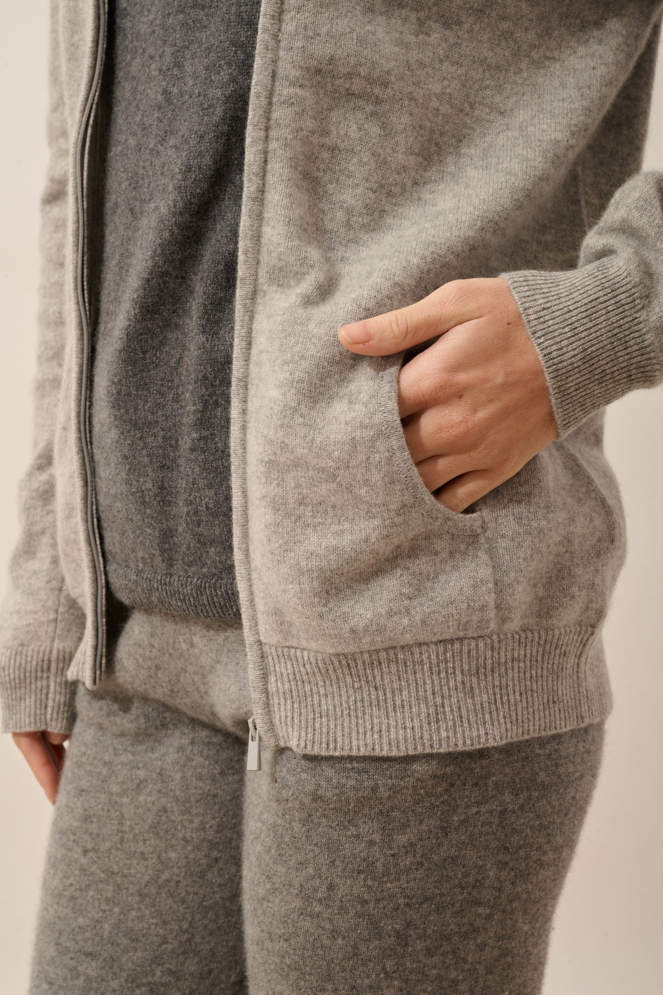 AYR gilet col montant nuage chiné