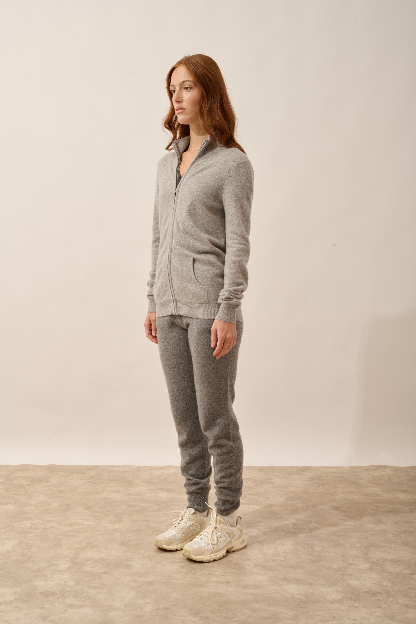 ayr gilet col montant nuage chiné