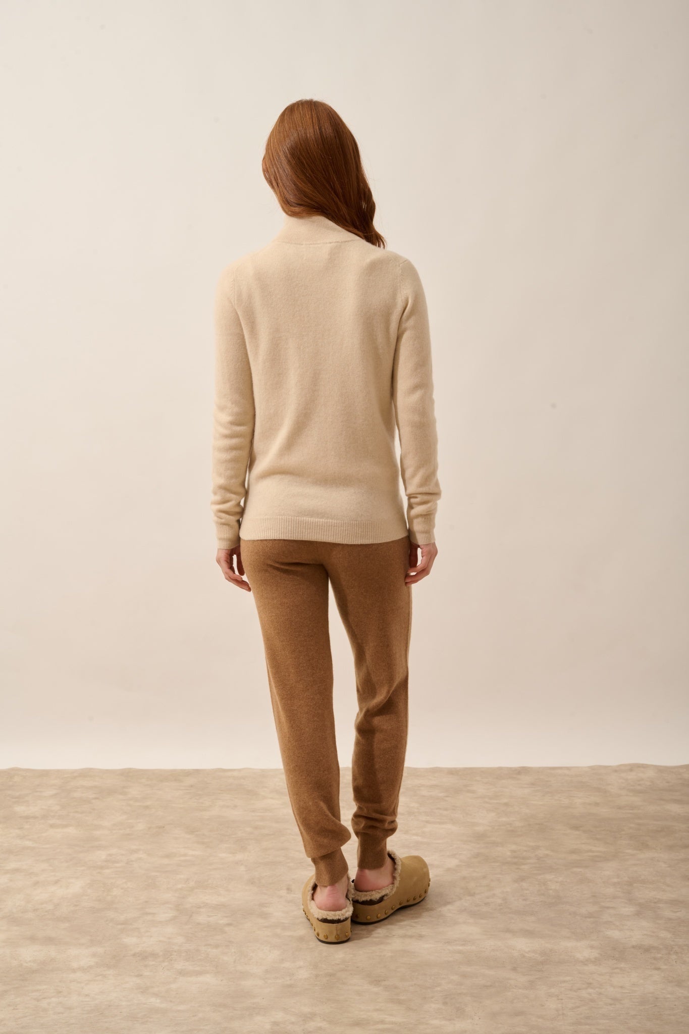 AYR gilet col montant sable