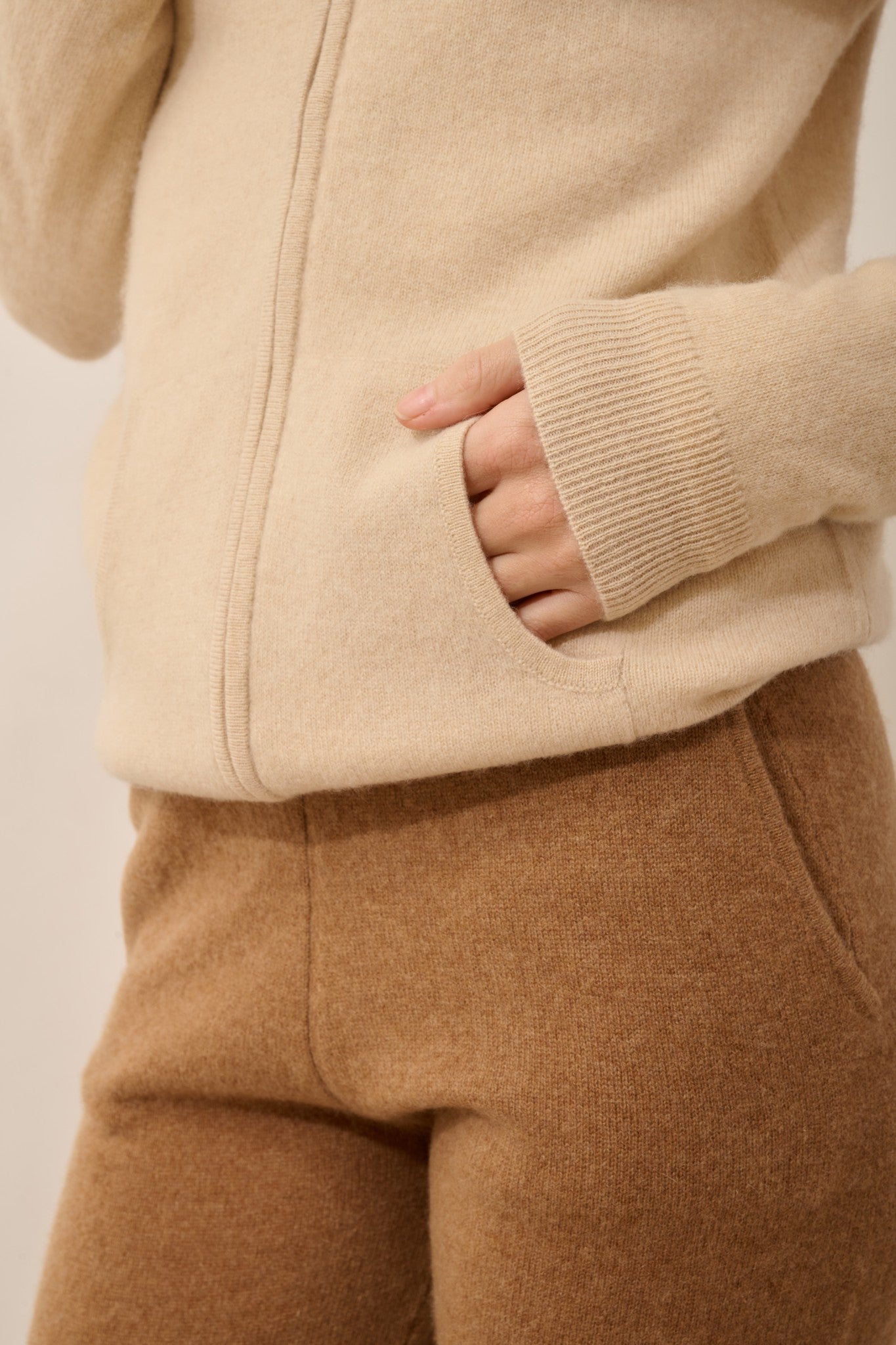 ayr gilet col montant sable