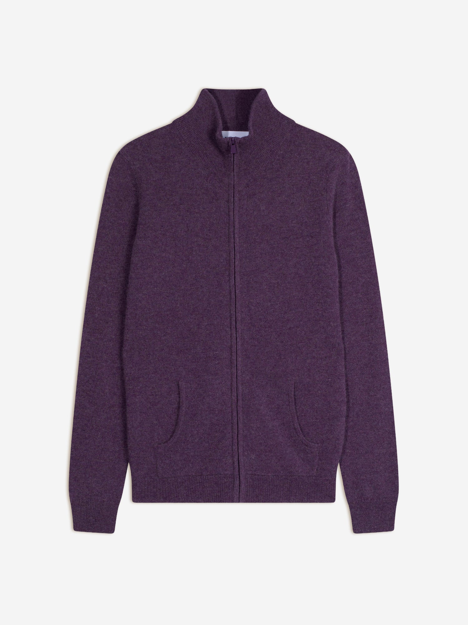 AYR gilet zippé col montant violet chiné