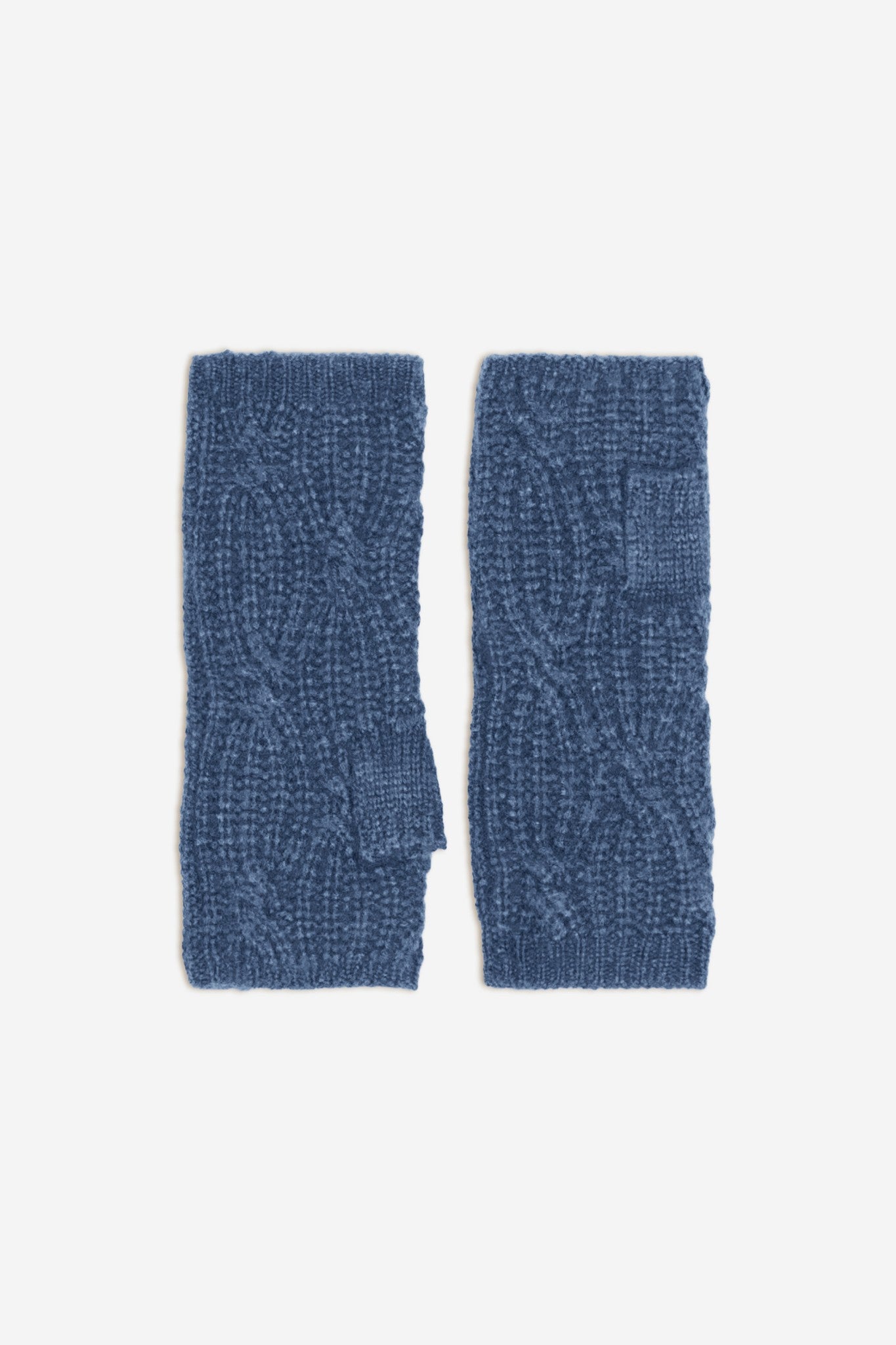 blue denim mittens