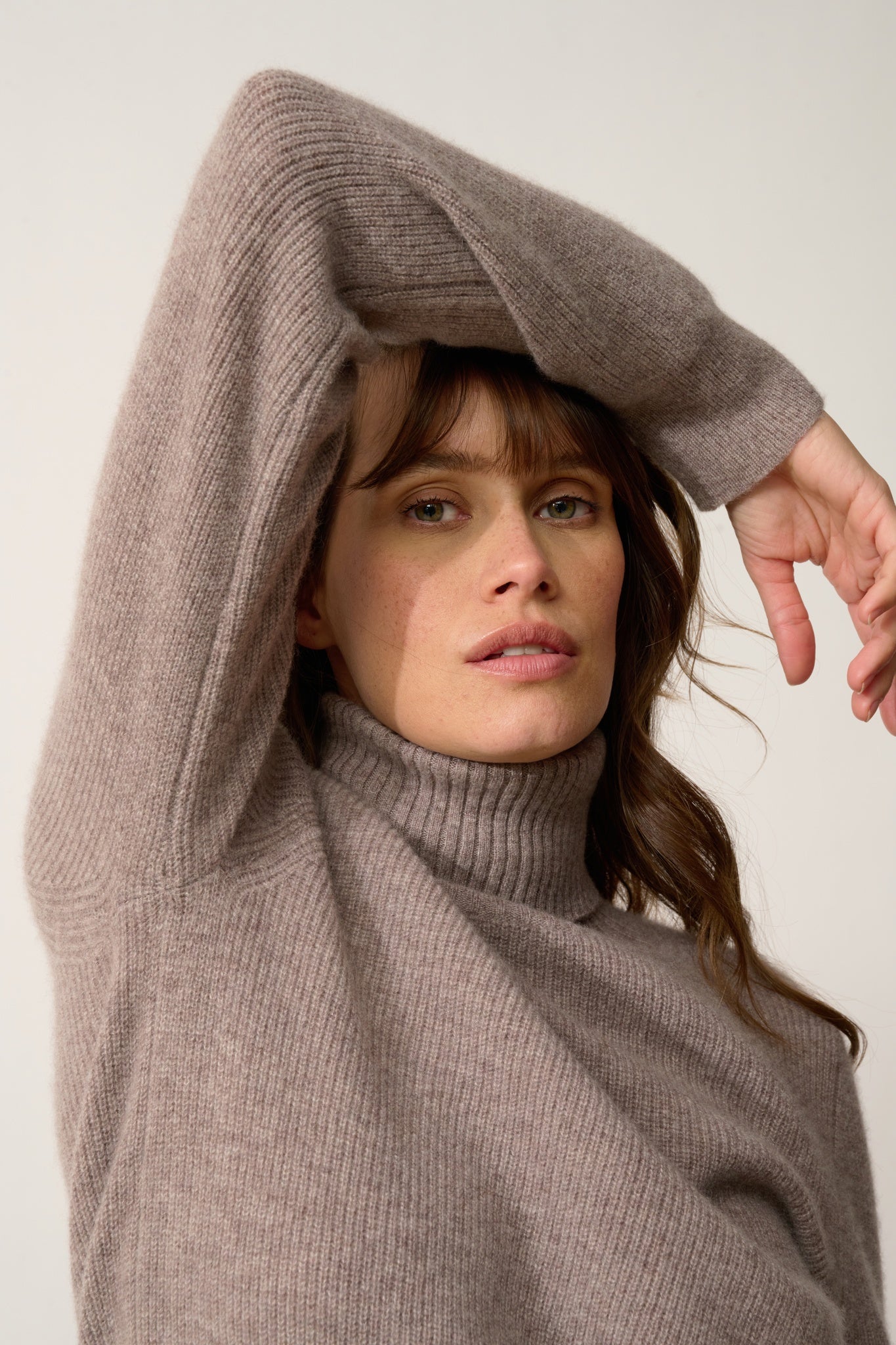 BILLY turtleneck sweater caribou mottled