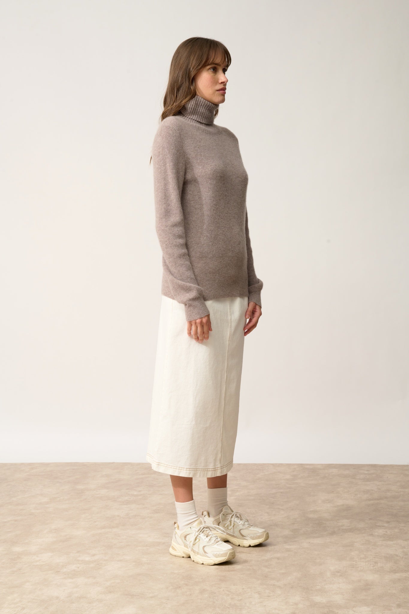 BILLY turtleneck sweater caribou mottled