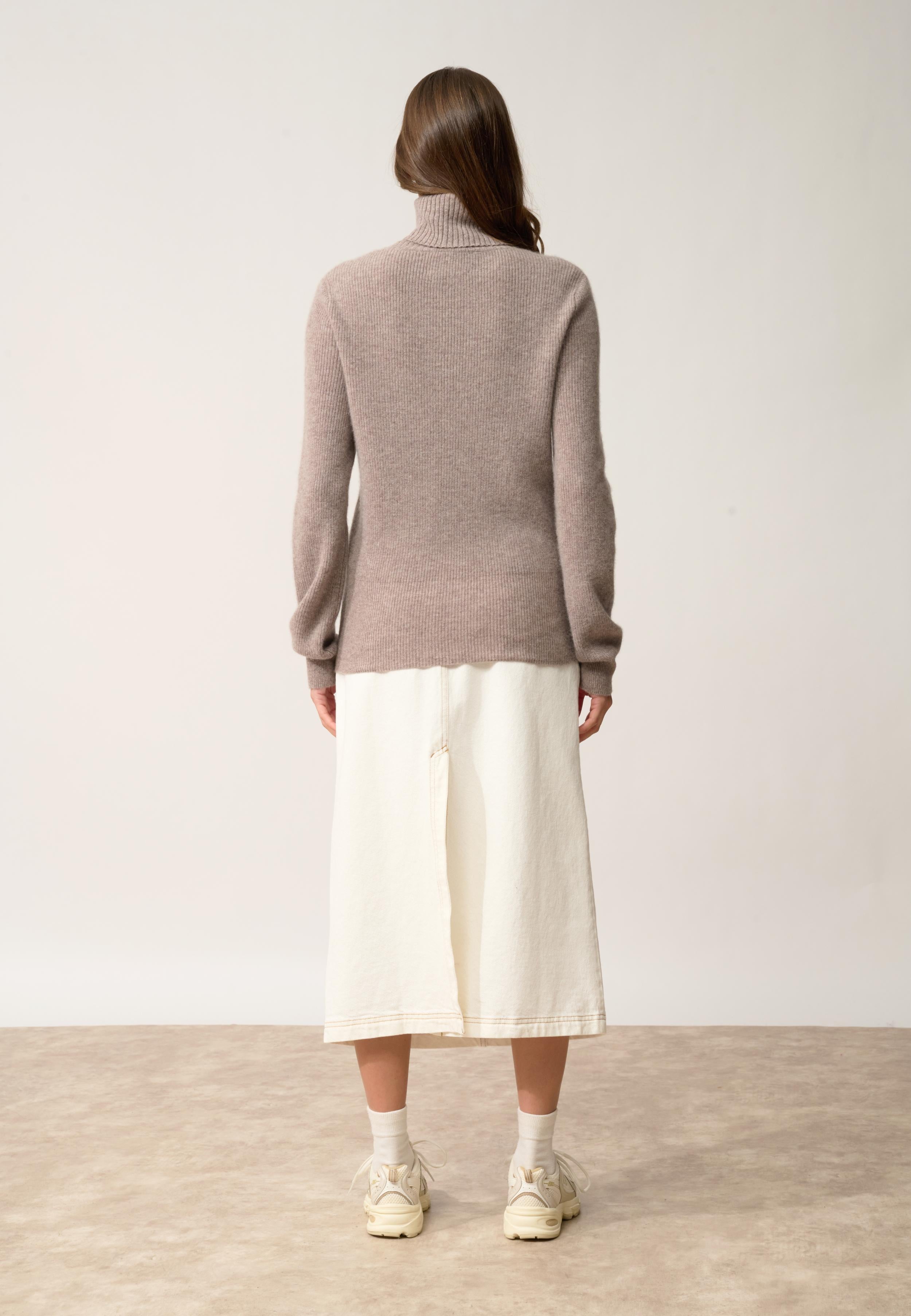 BILLY turtleneck sweater caribou mottled