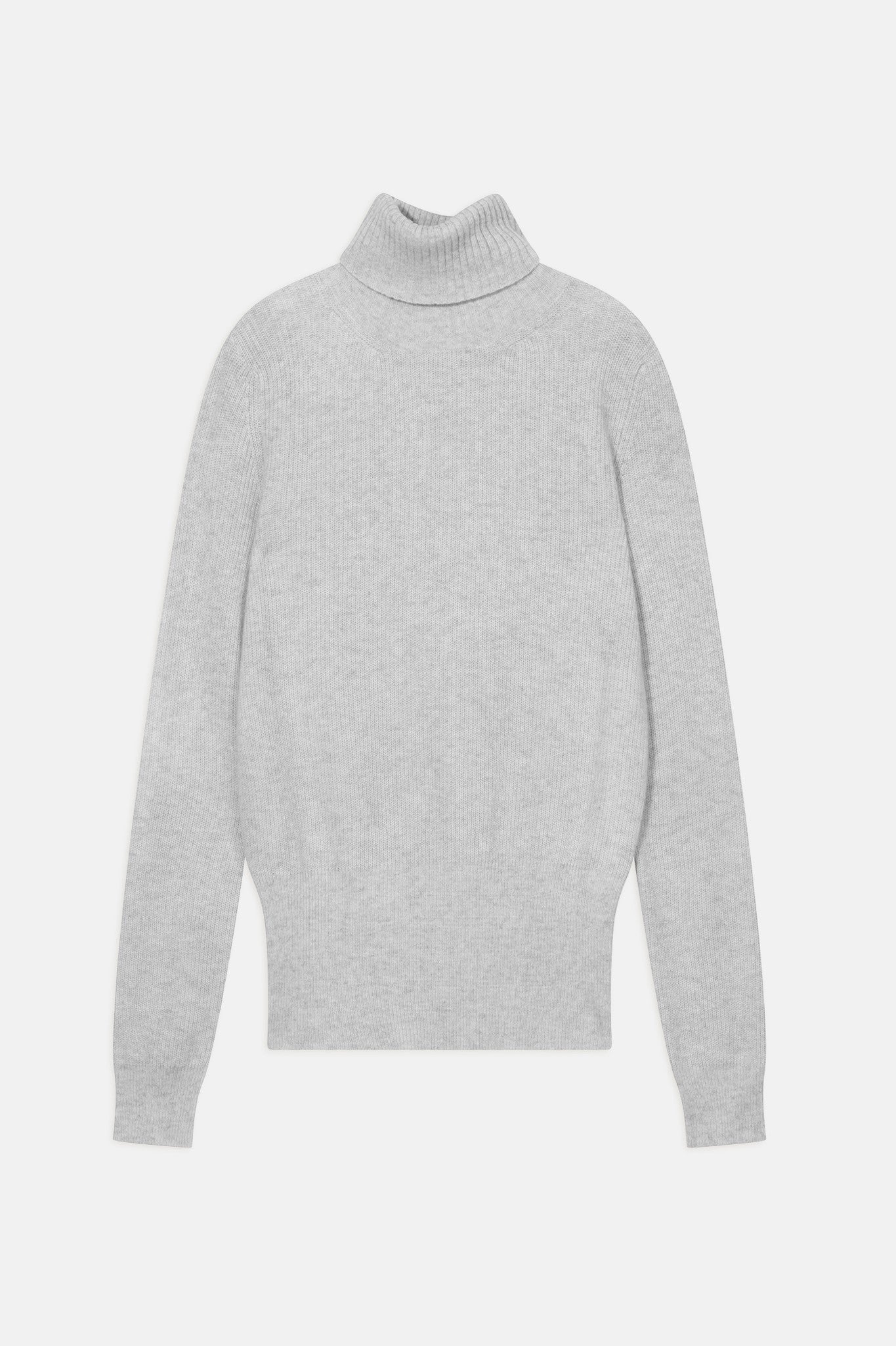 billy pull col roulé gris perle chiné