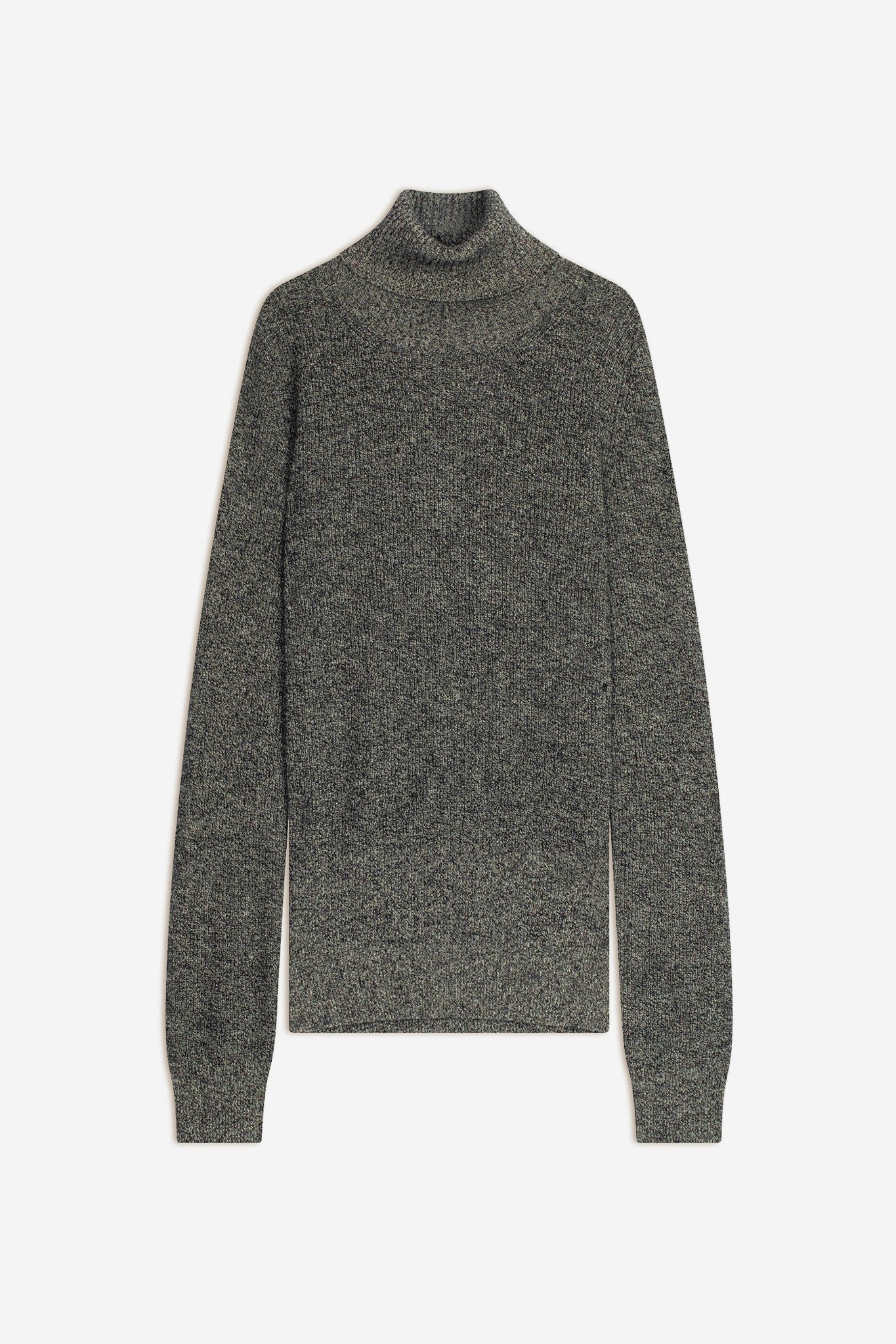 billy pull col roulé noir/blanc