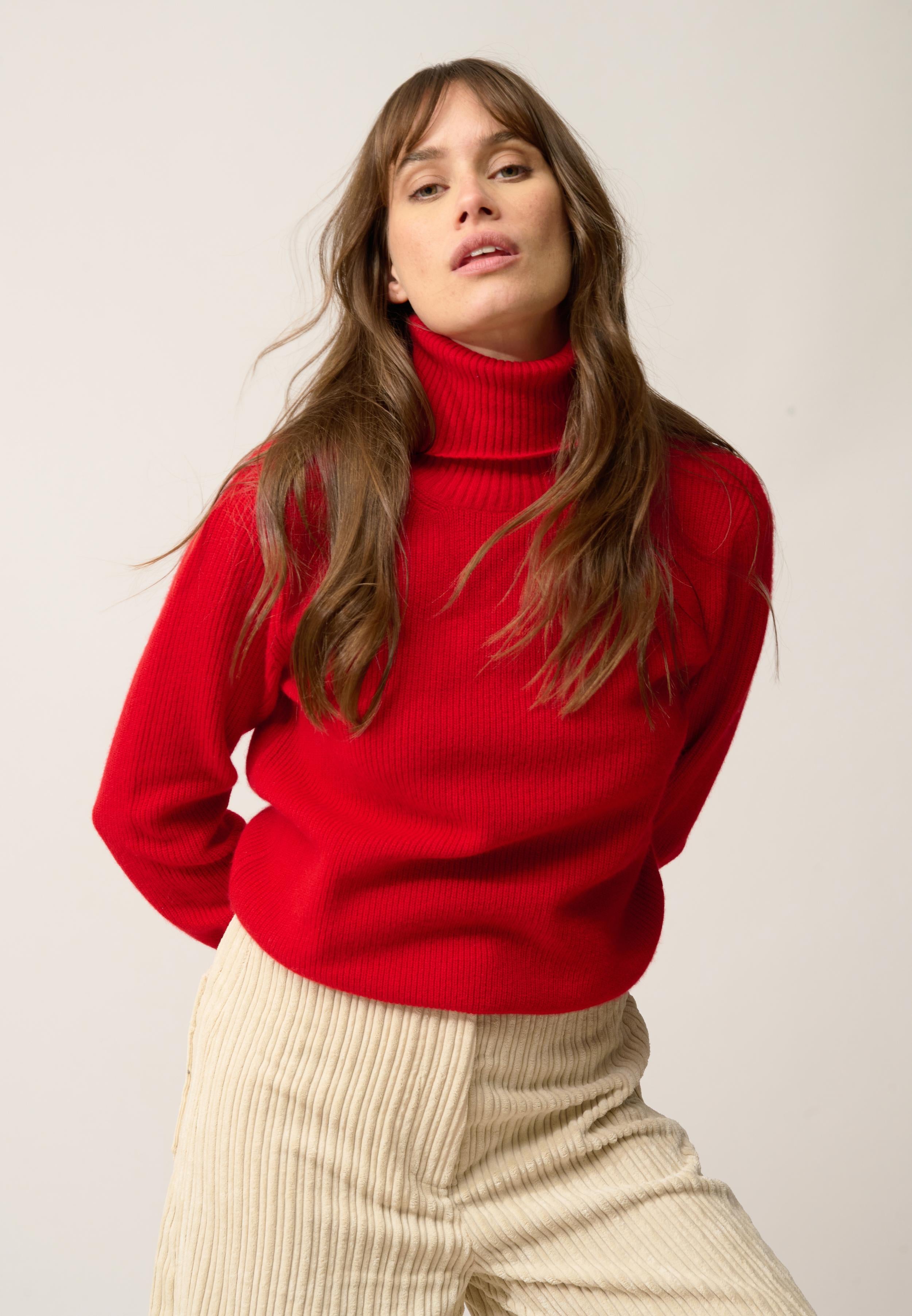 BILLY red turtleneck sweater
