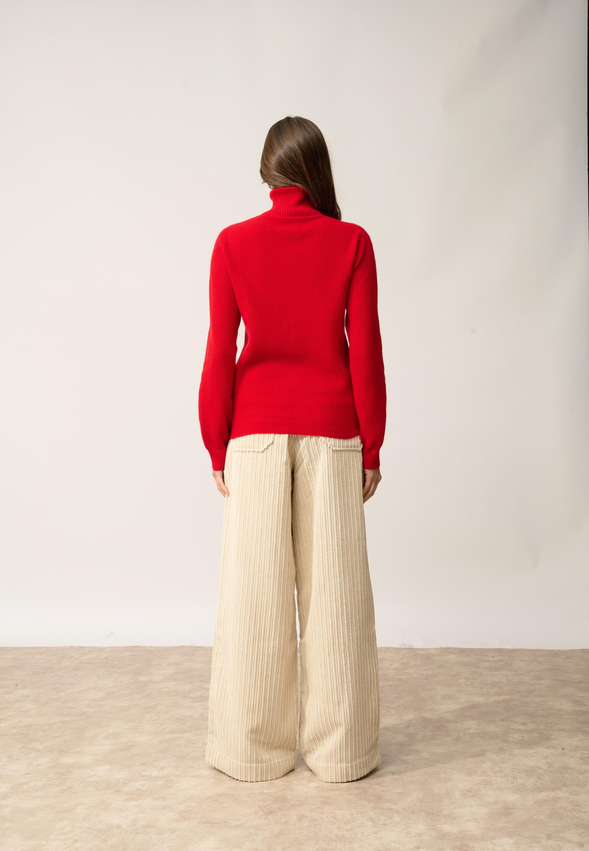 BILLY red turtleneck sweater