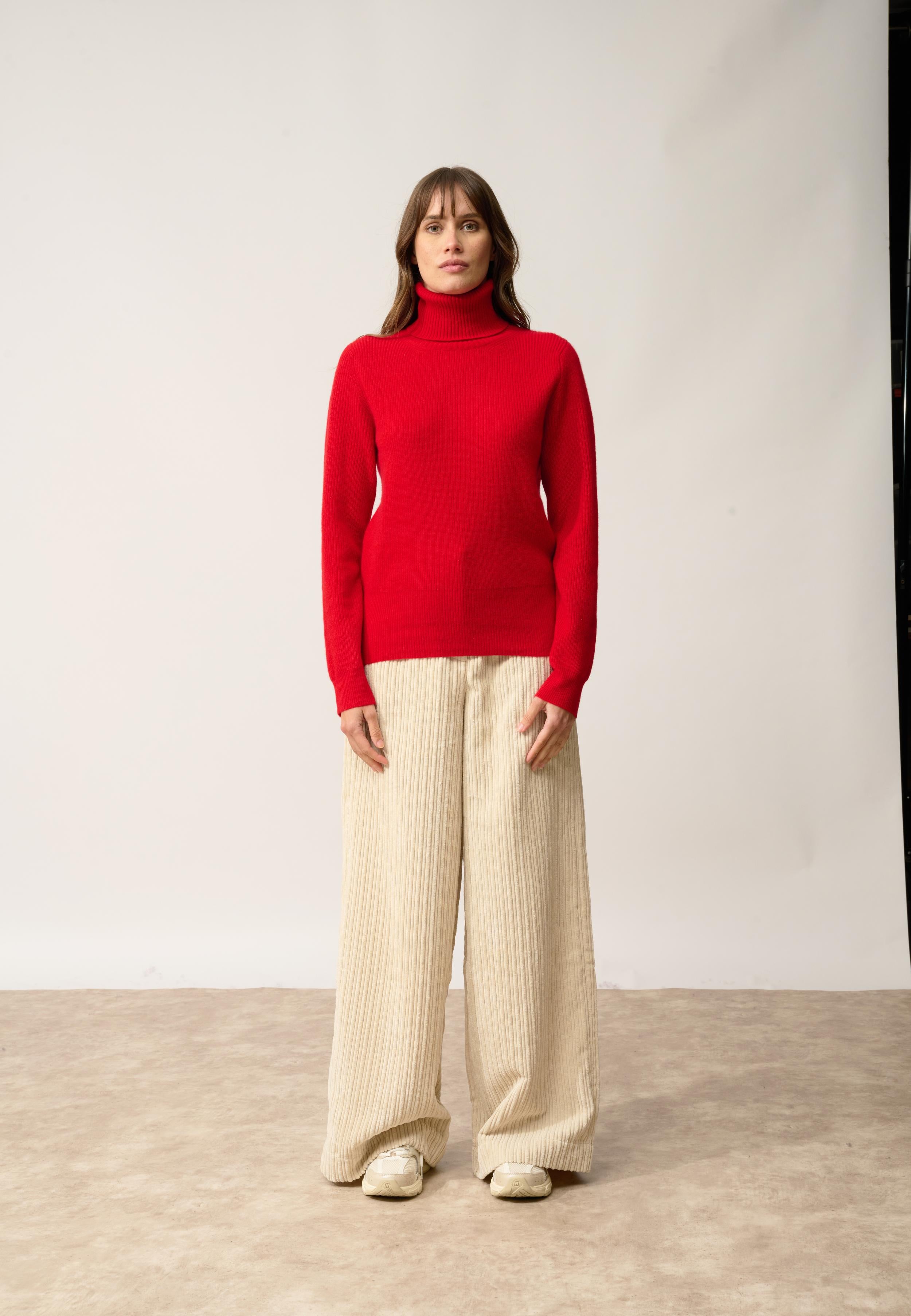 BILLY red turtleneck sweater
