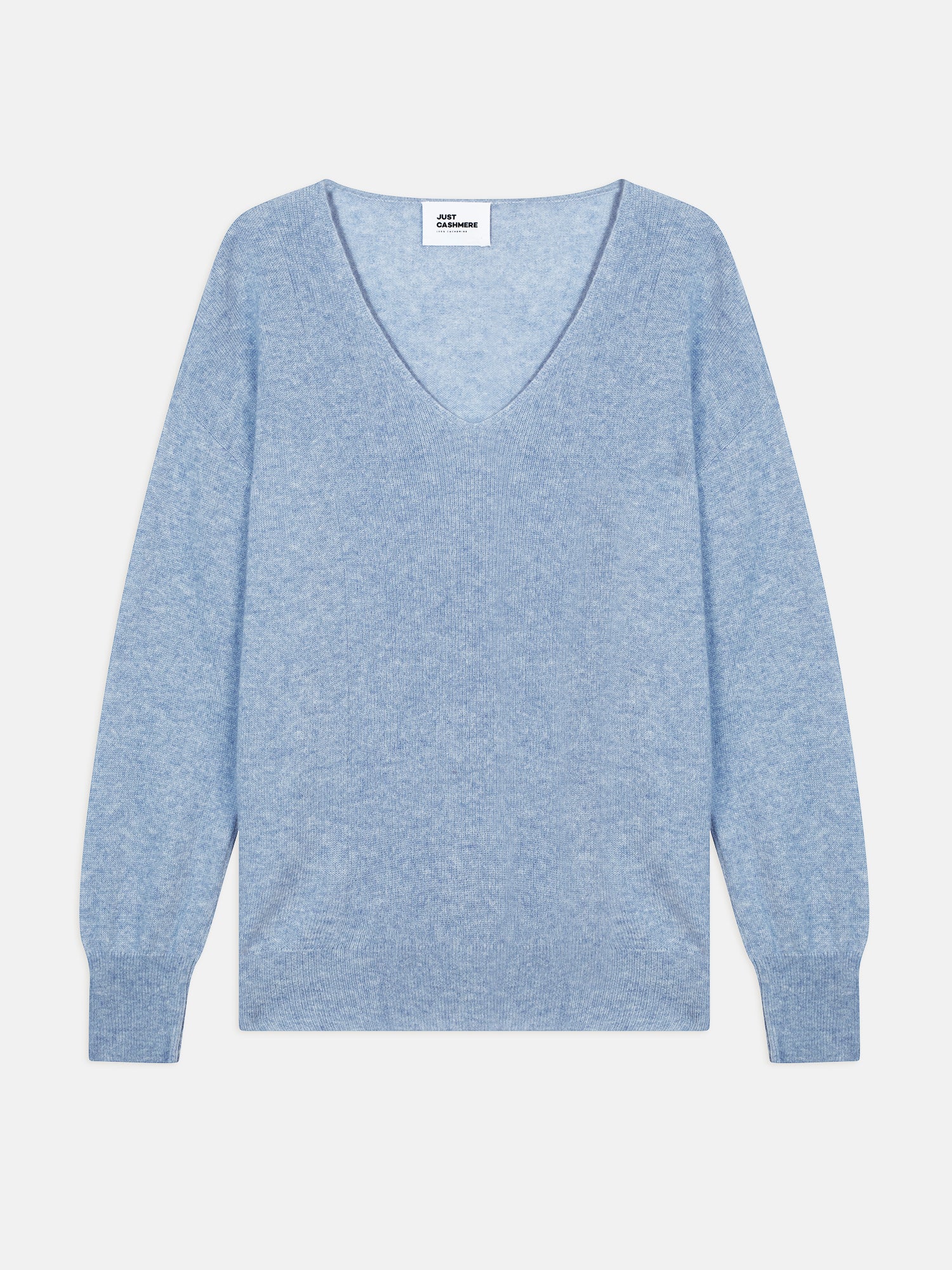 BIRSE sky blue heathered V-neck sweater