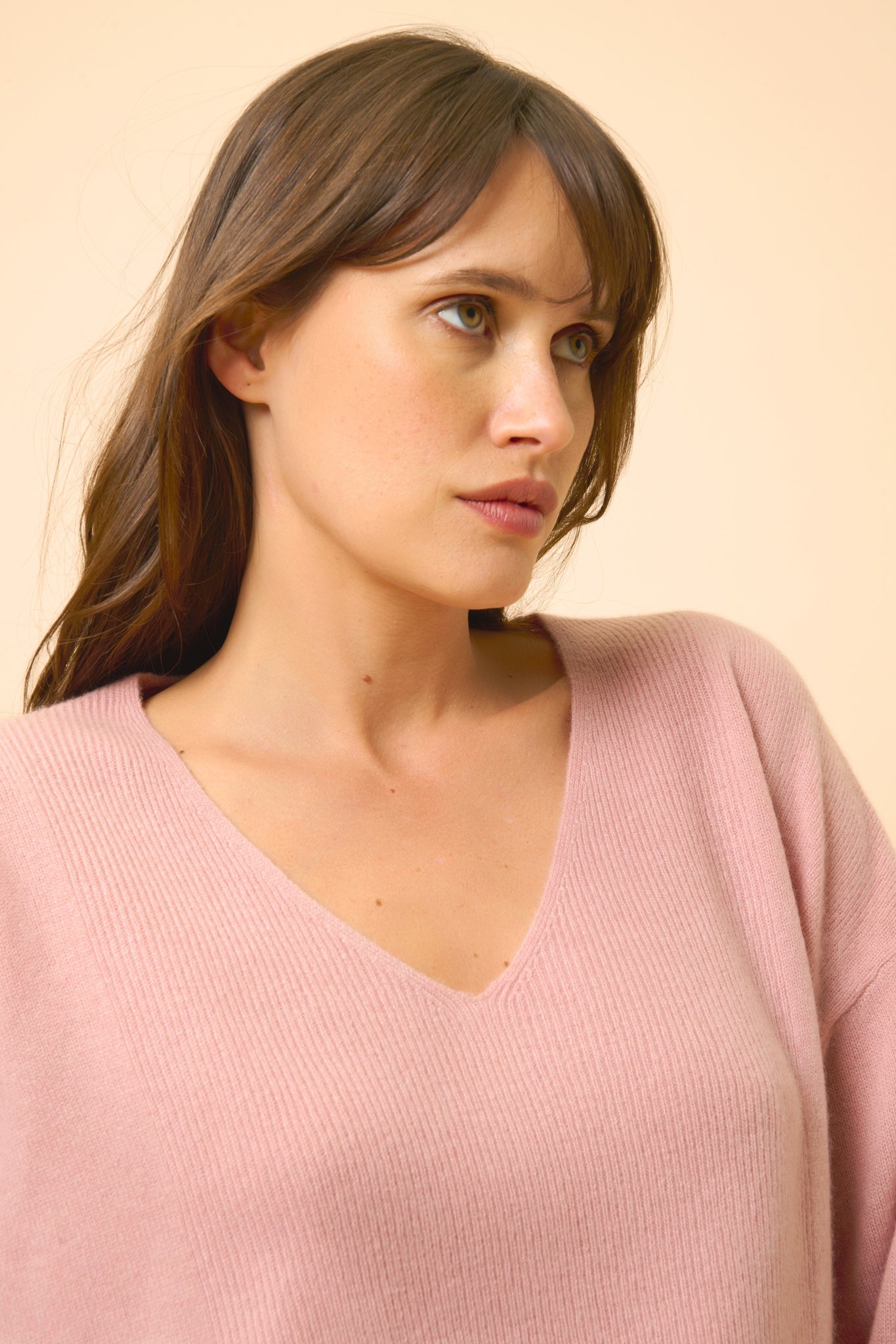 BIRSE v-neck sweater rosewood