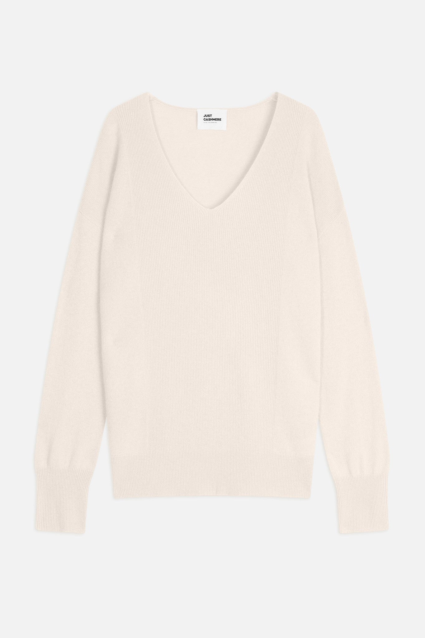 ivory V-neck sweater