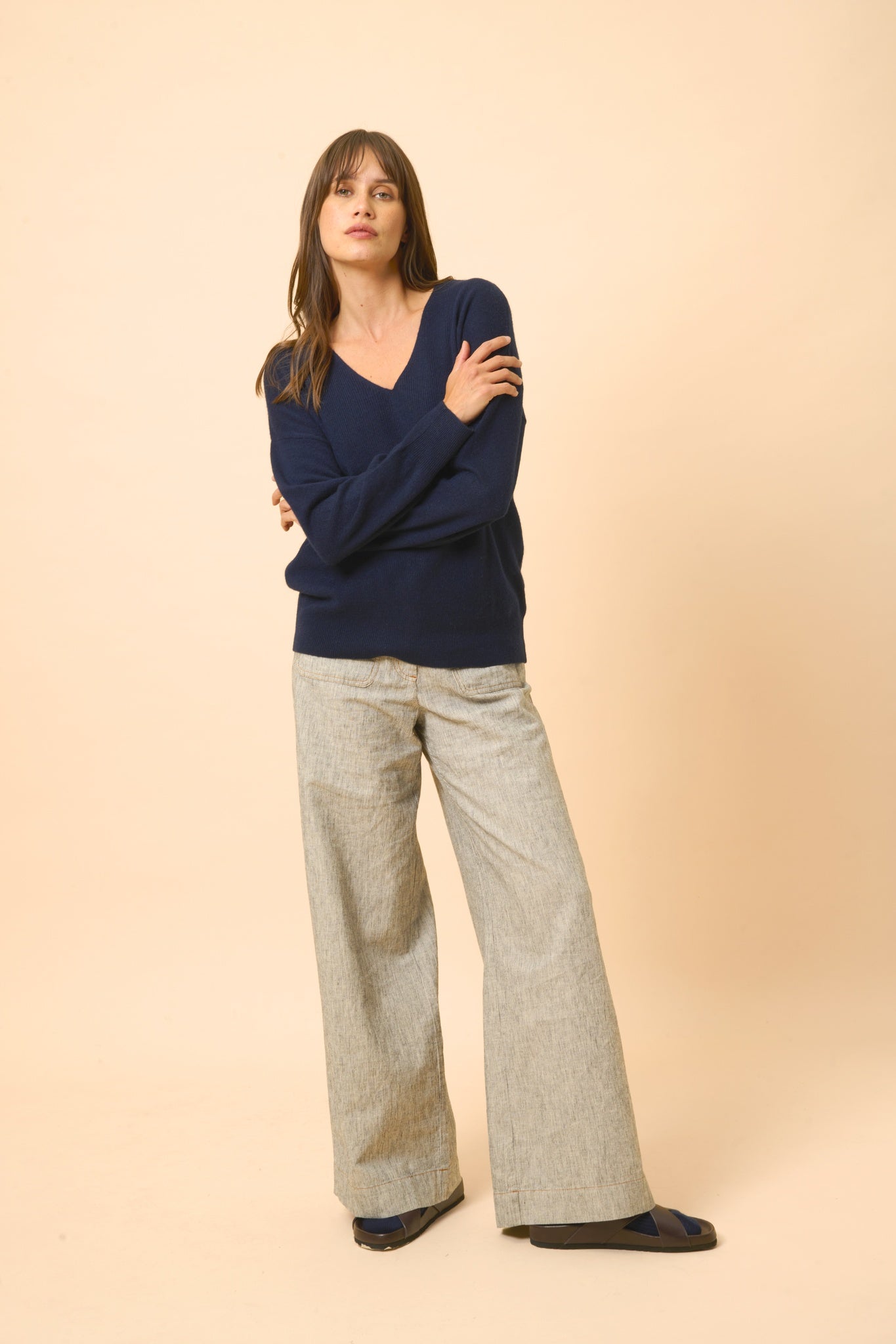 BIRSE pull col v navy