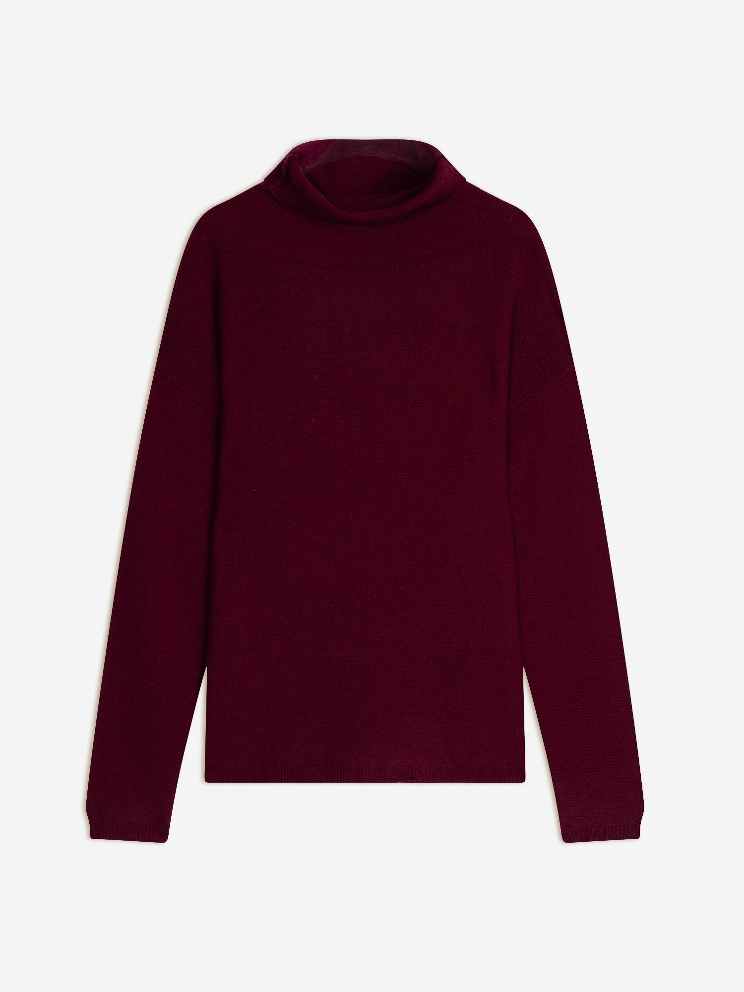BLANTYRE burgundy turtleneck sweater