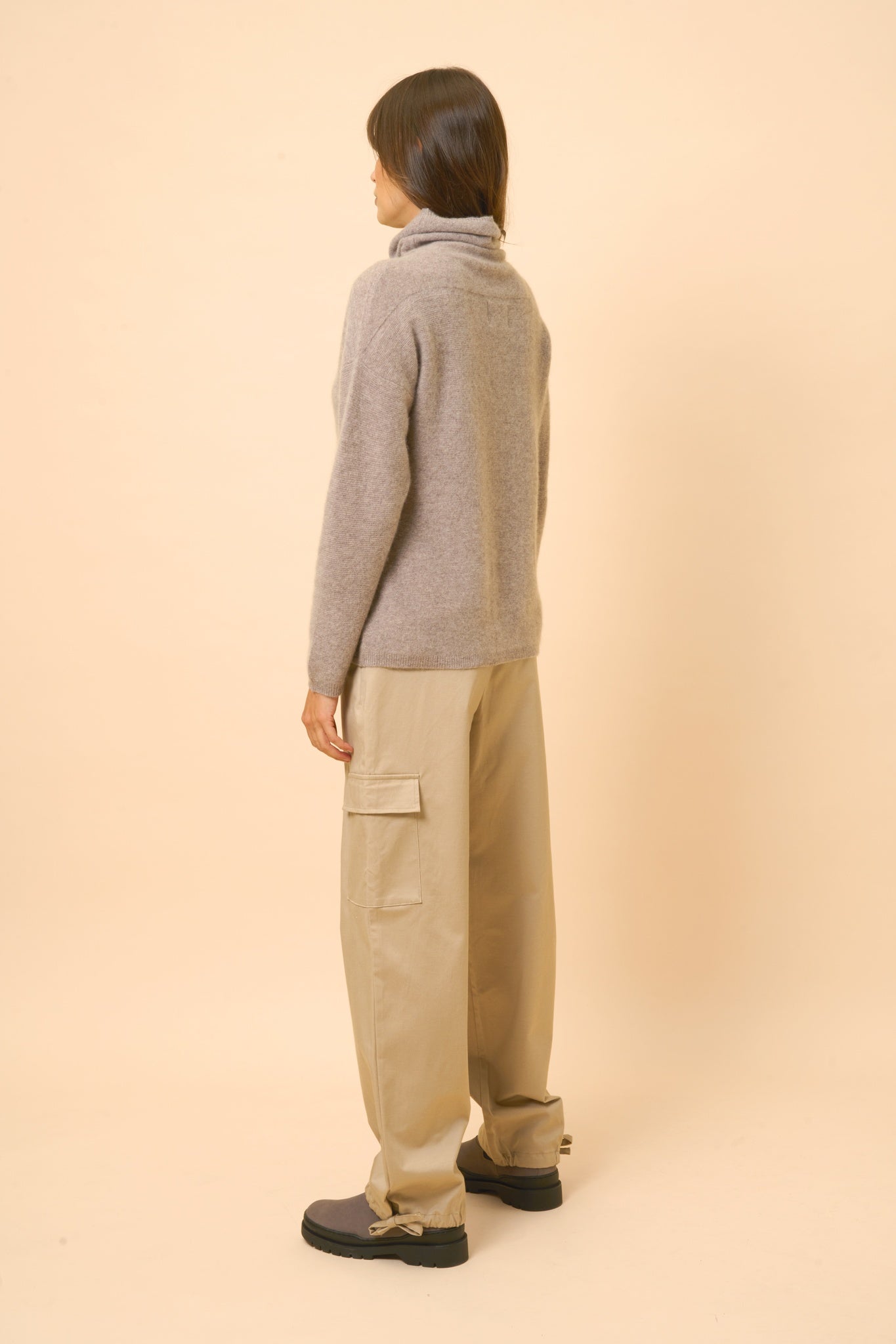 BLANTYRE turtleneck sweater caribou mottled