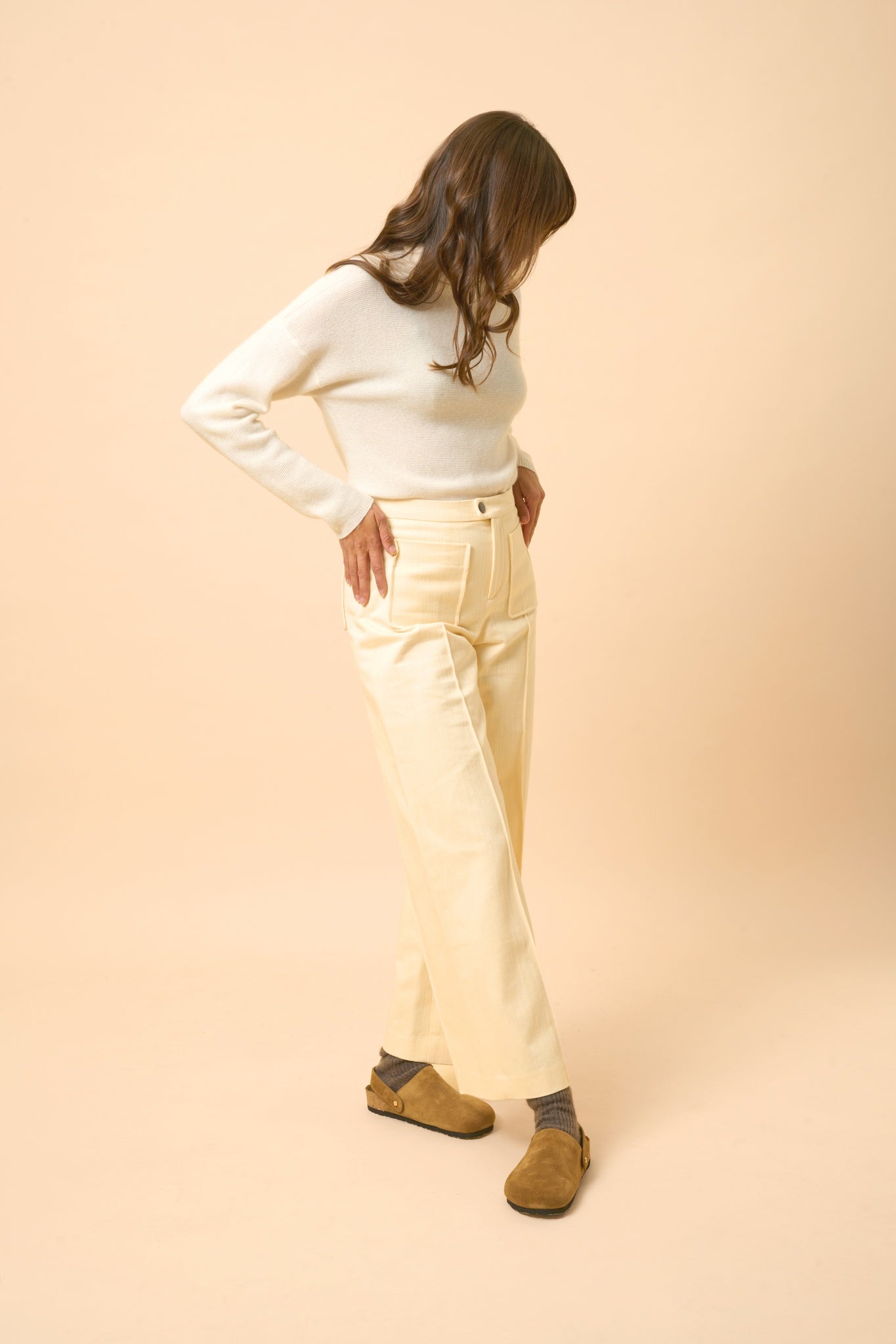 BLANTYRE pull col roulé ivoire