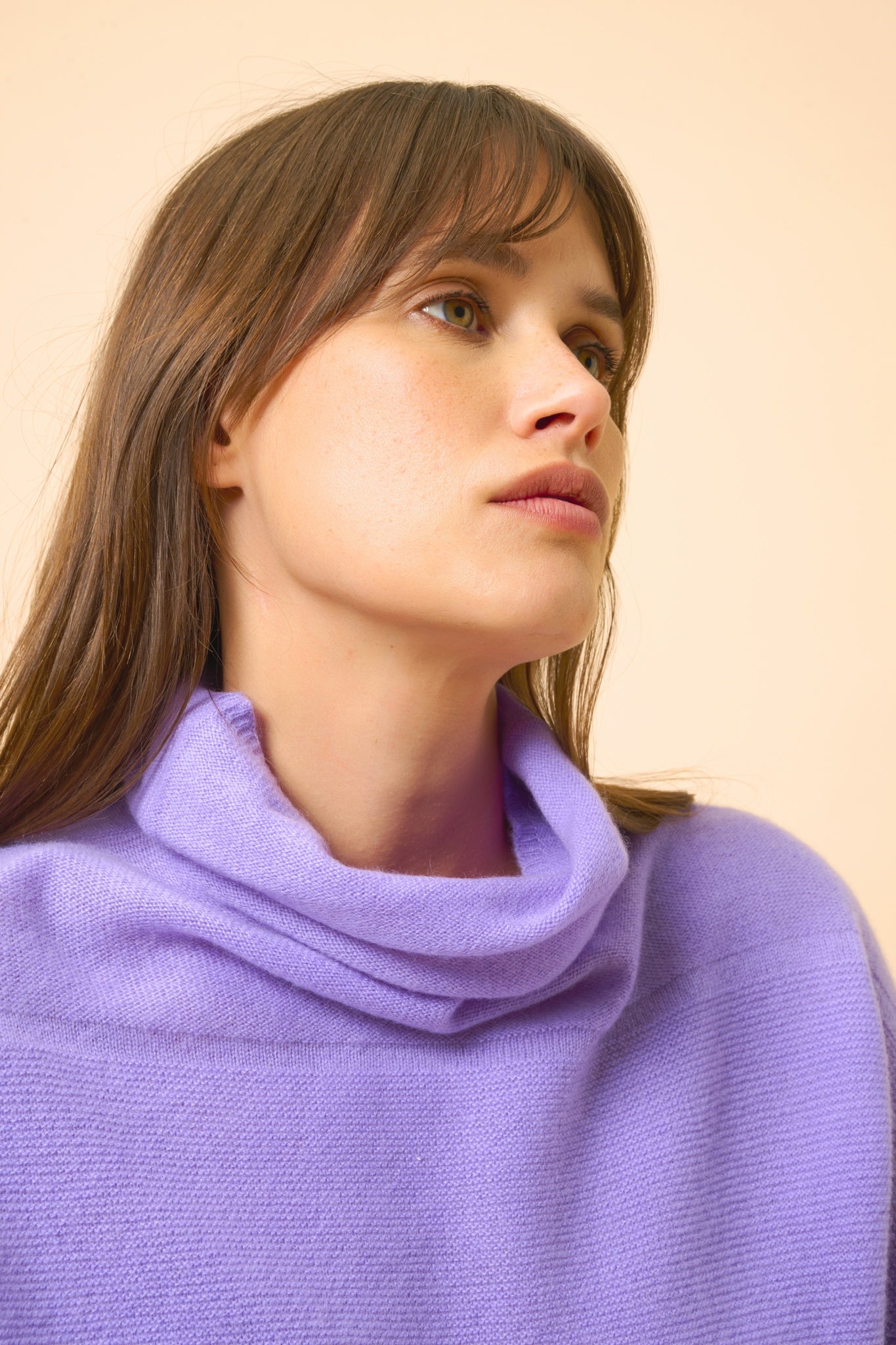 BLANTYRE lavender turtleneck sweater