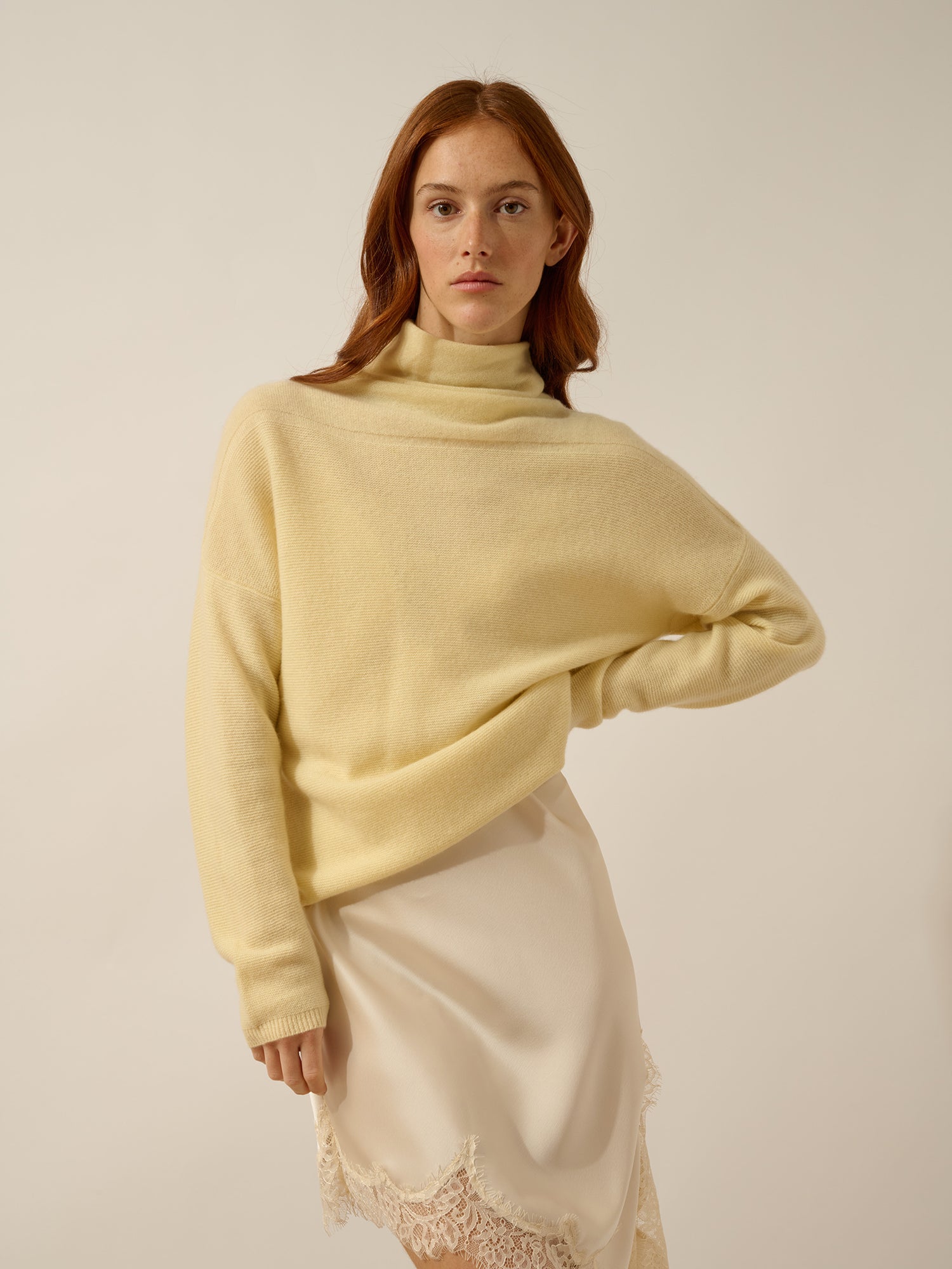 BLANTYRE pull col roulé limonade