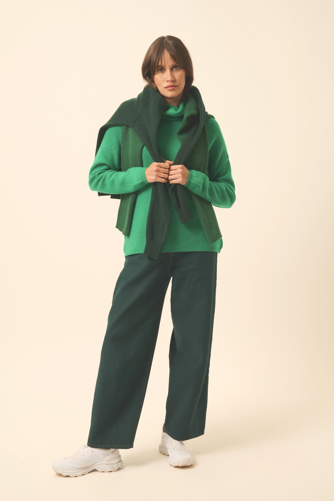 BLANTYRE pull col roulé menthe